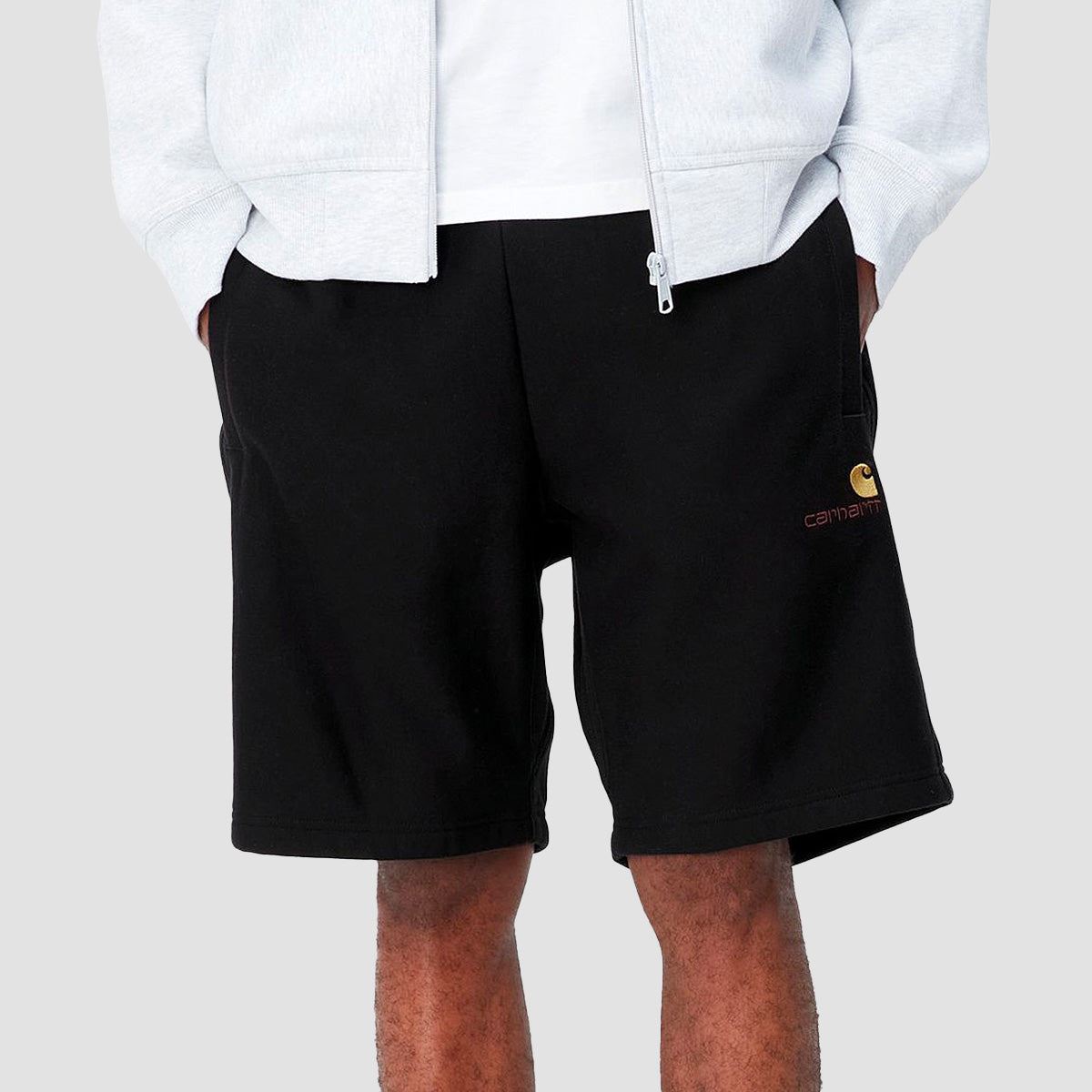 Carhartt WIP American Script Sweat Shorts Black