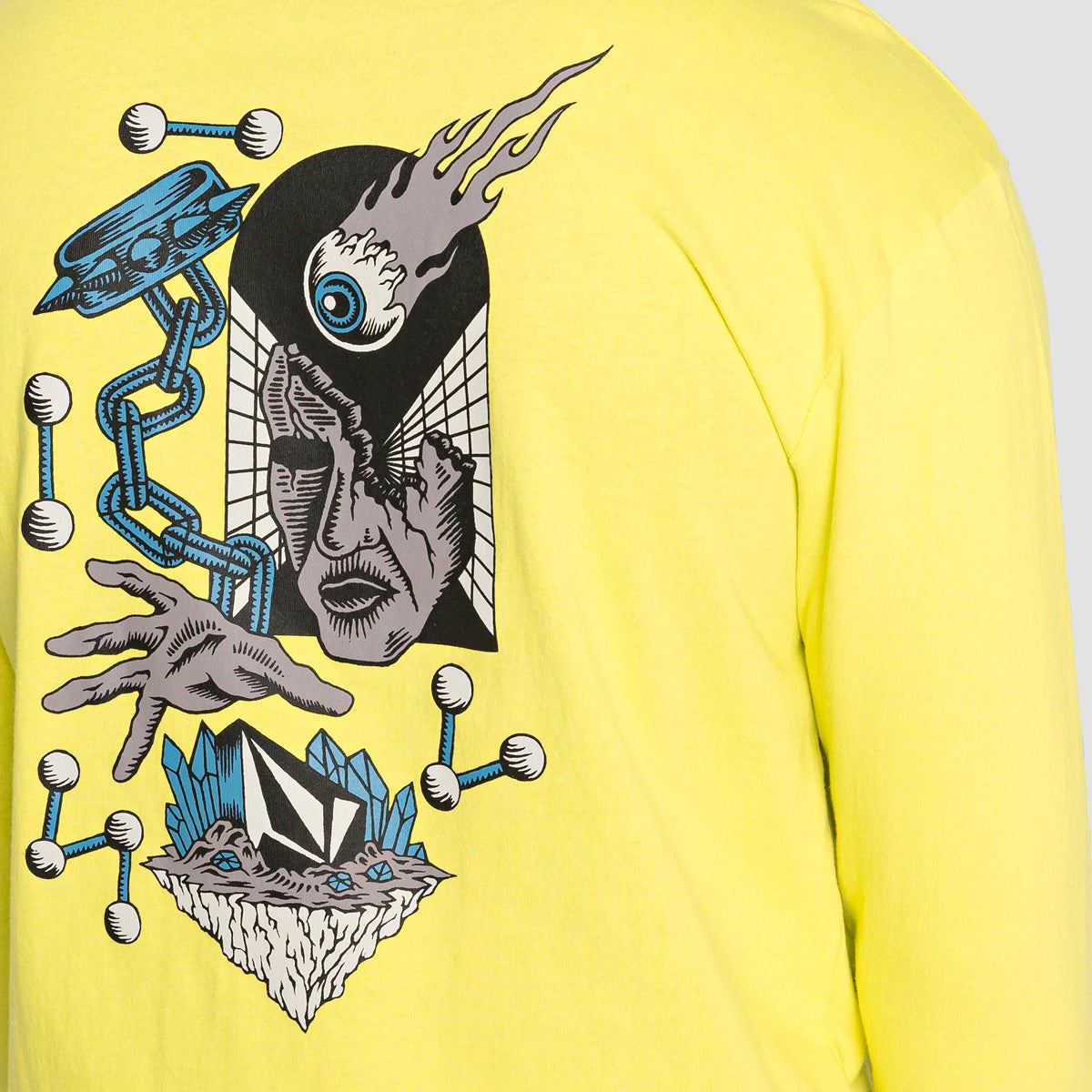 Volcom Macro Dose Loose Fit Longsleeve T-Shirt Limeade