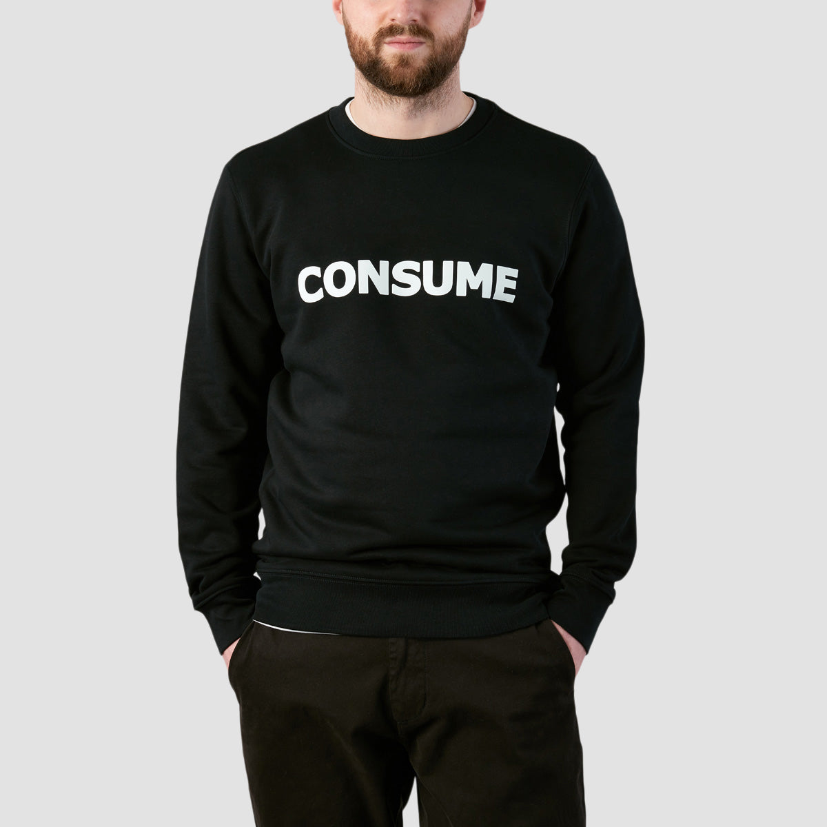 Consume Logo Crew Sweatshirt Black/White