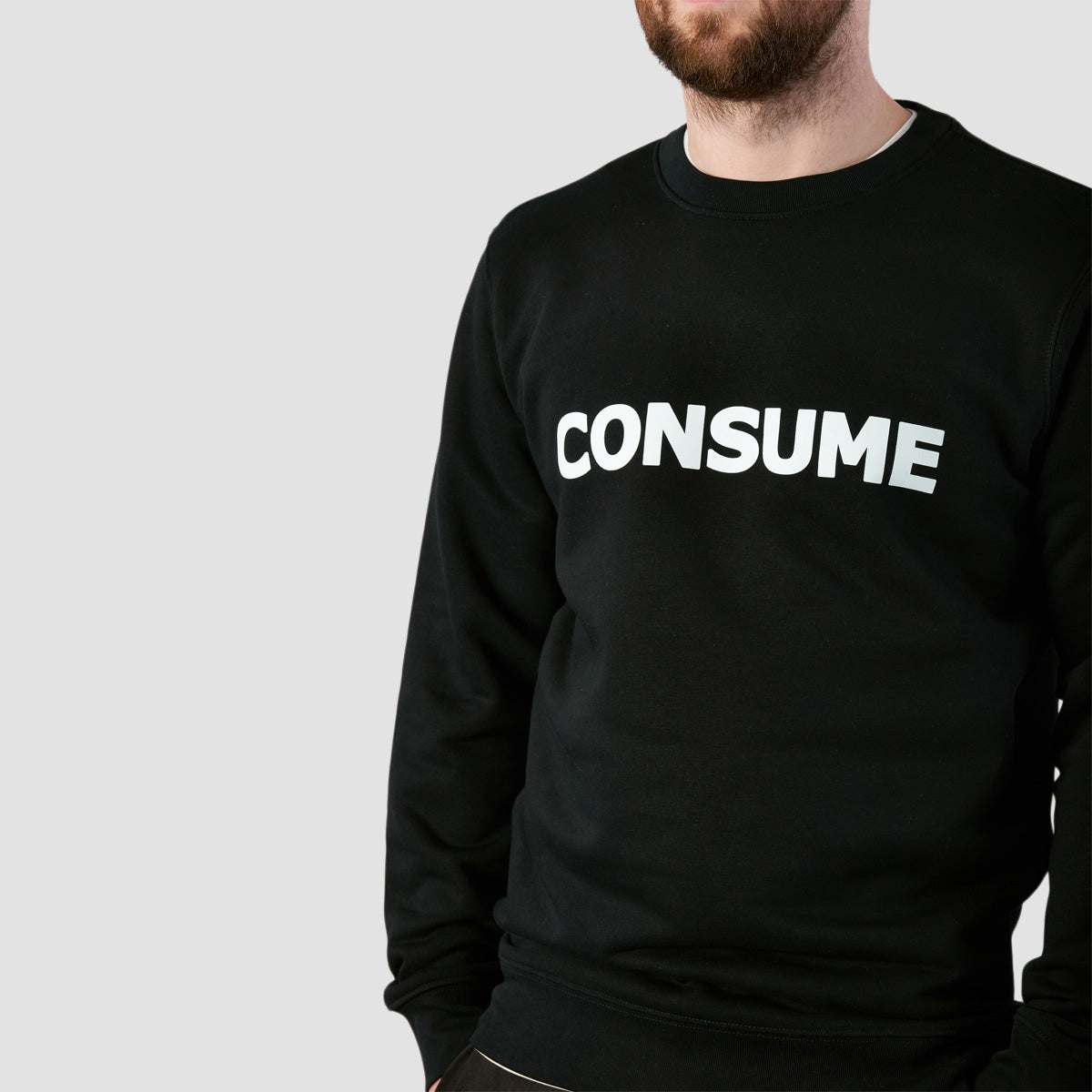 Consume Logo Crew Sweatshirt Black/White