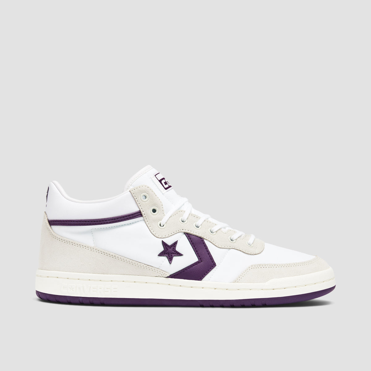 Converse Fastbreak Pro Mid Top Shoes - White/Vaporous Grey/Night Purple