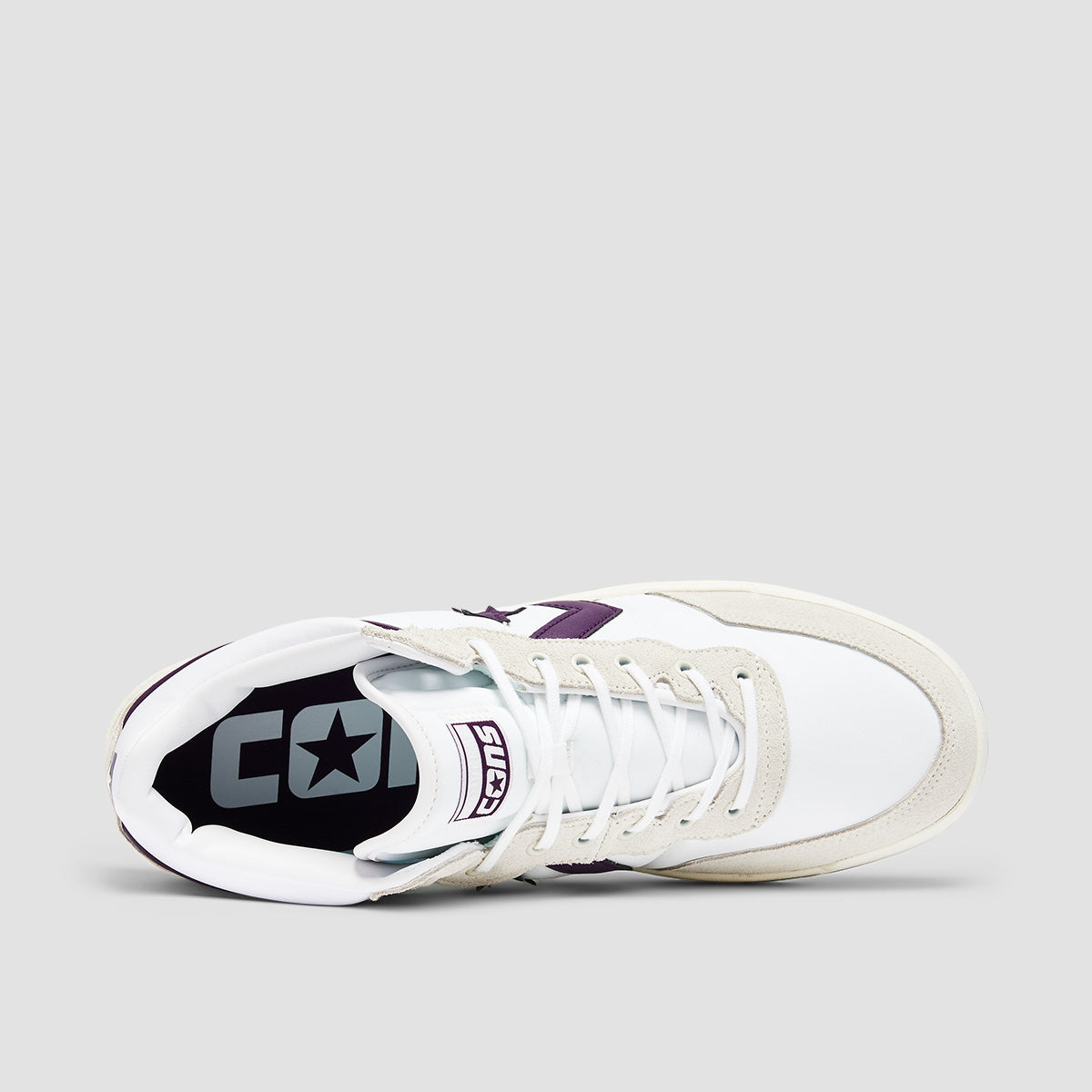 Converse Fastbreak Pro Mid Top Shoes - White/Vaporous Grey/Night Purple