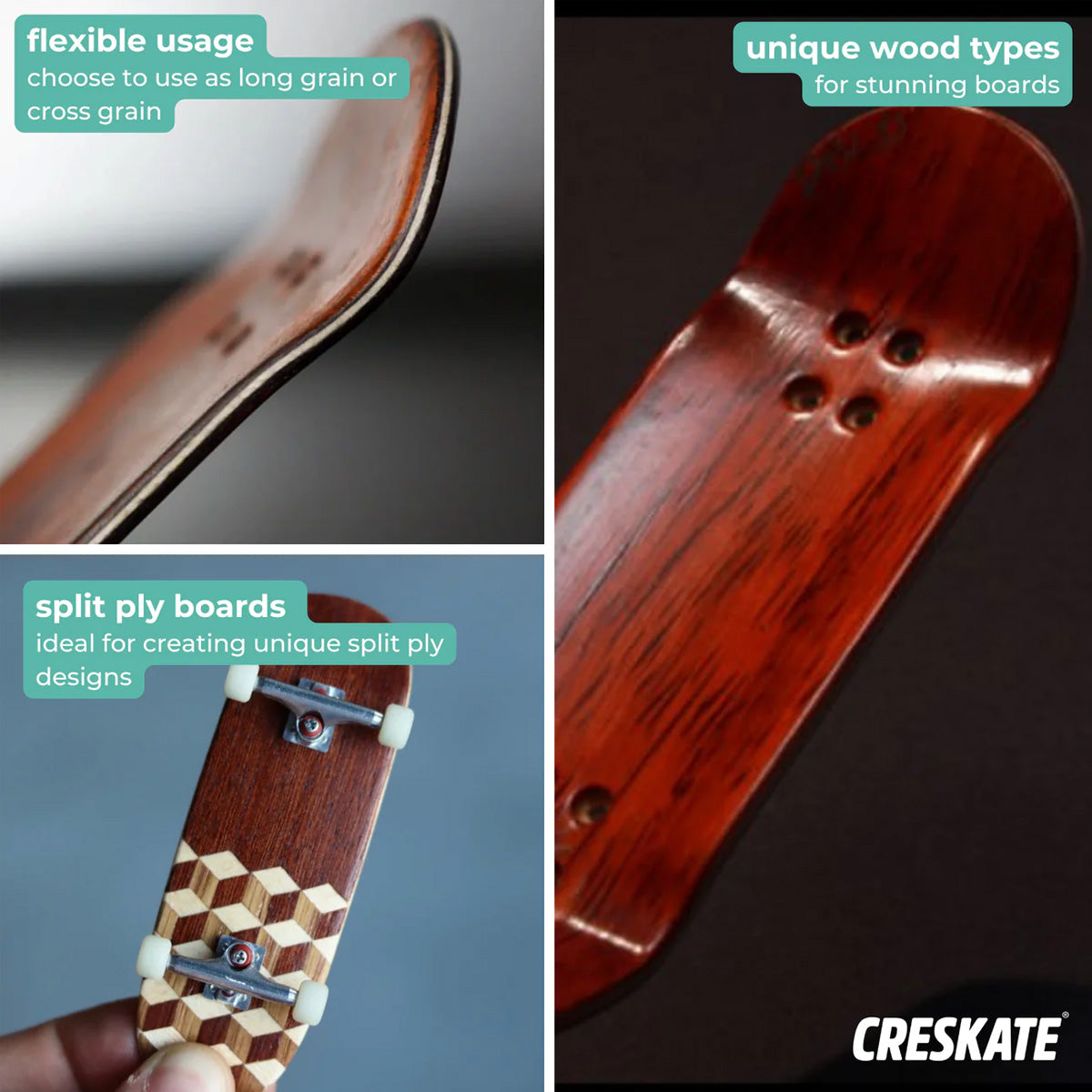 CRESKATE Special Fingerboard Veneer - 6 Boards