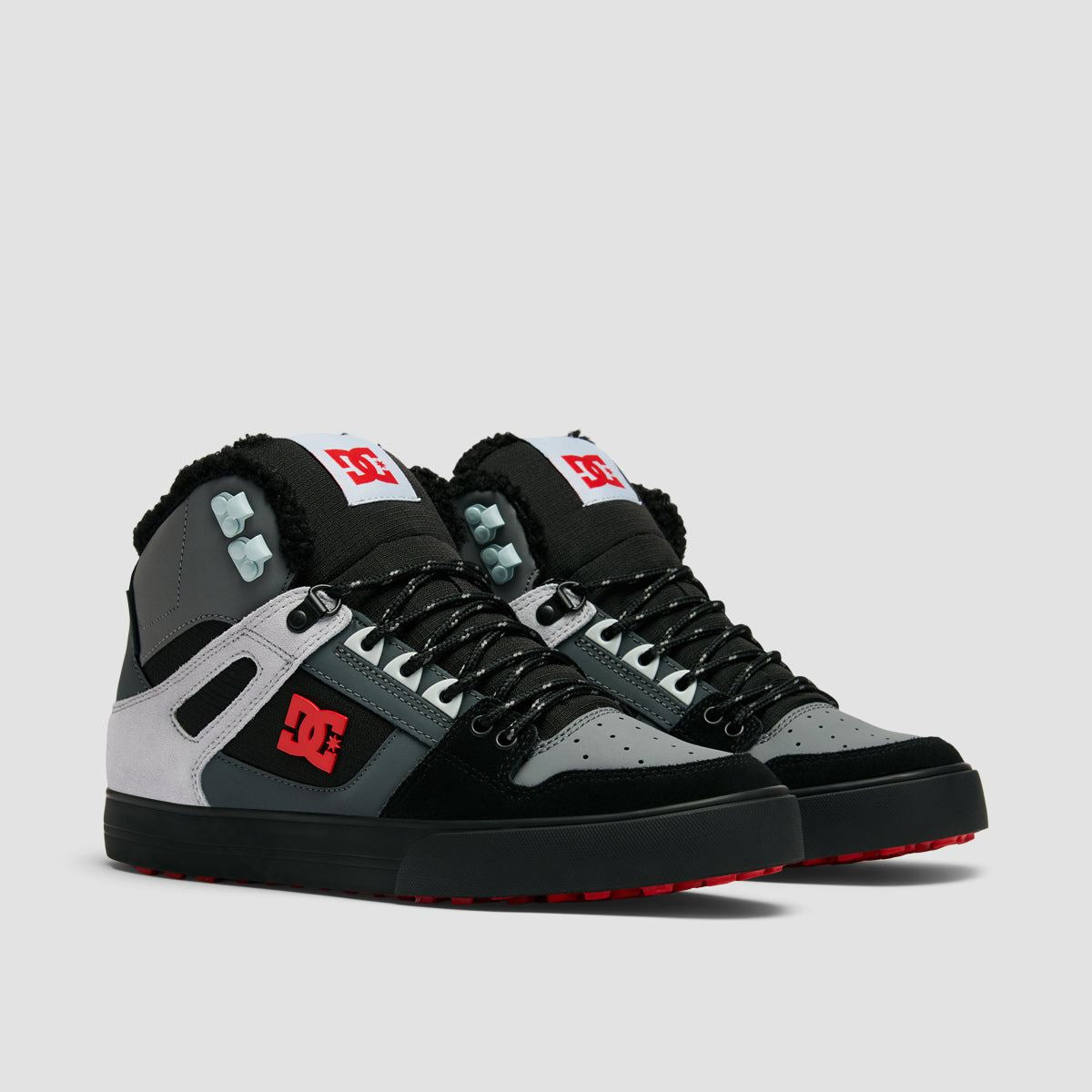 DC Pure HT WC WNT High Top Shoes - Grey/Black/Red