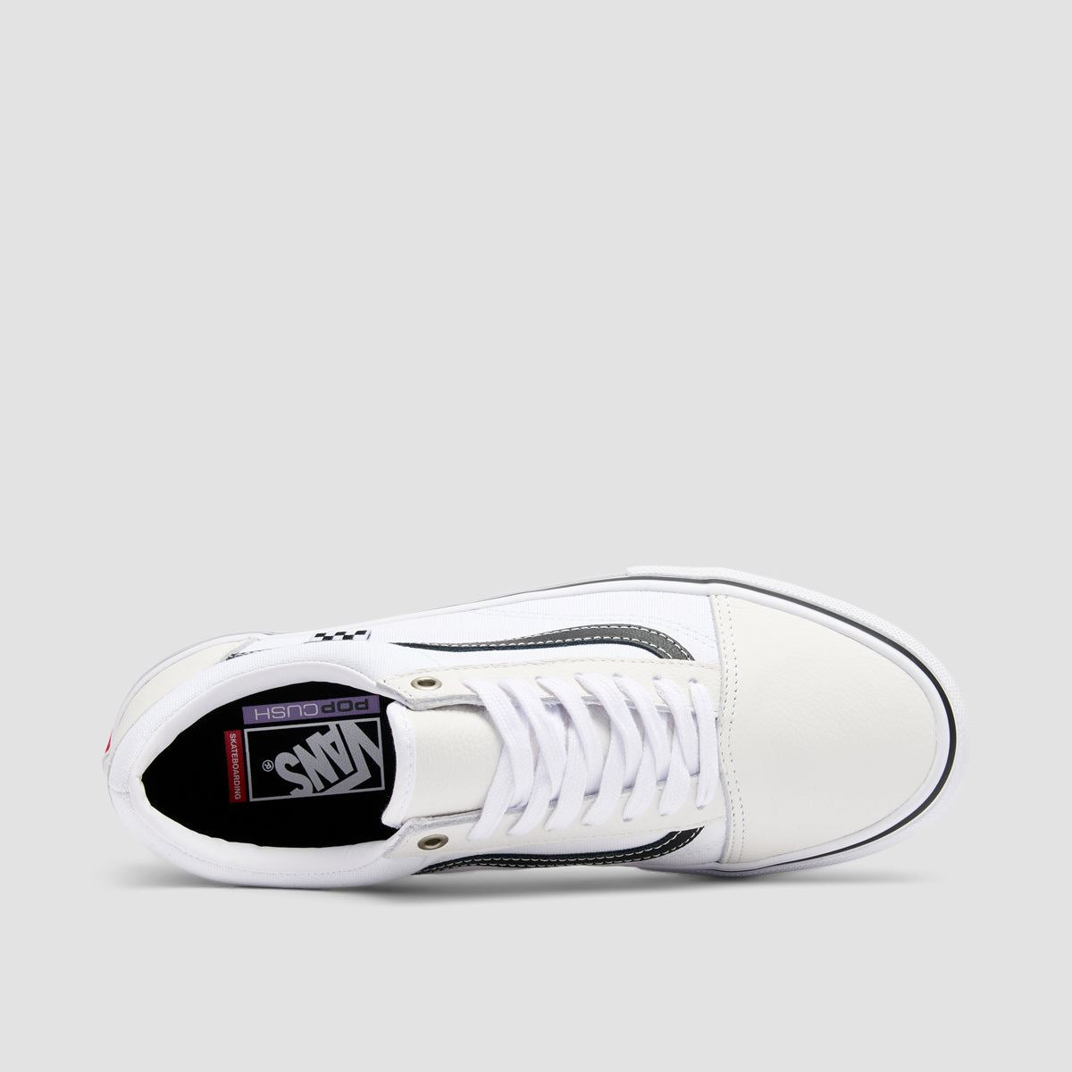 Vans Skate Old Skool Shoes - Leather White/White