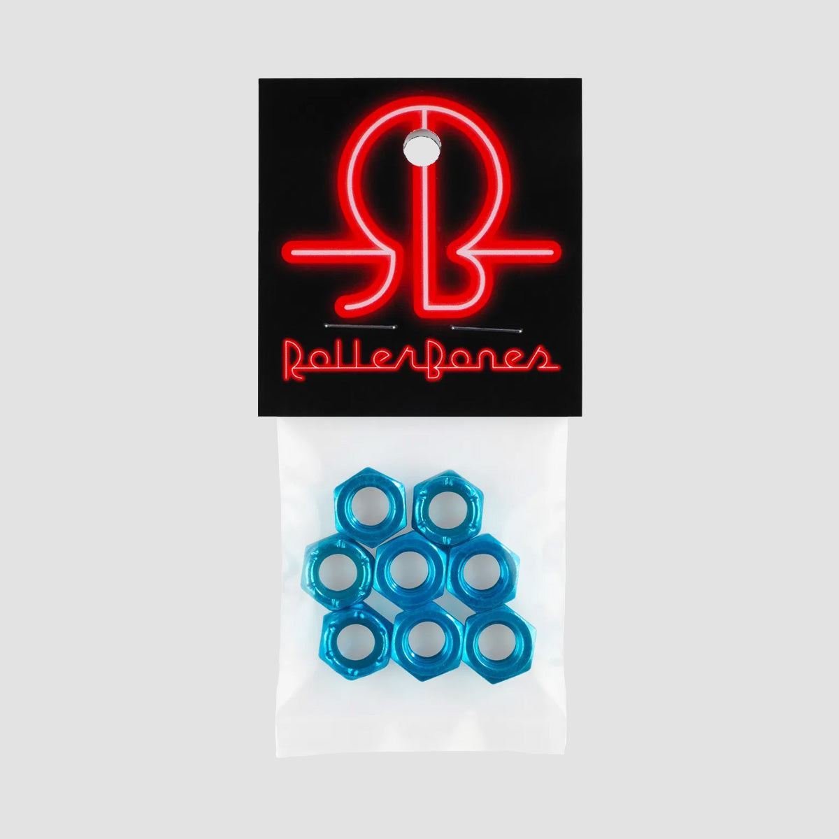 Rollerbones Axle Nuts x8 Turquoise