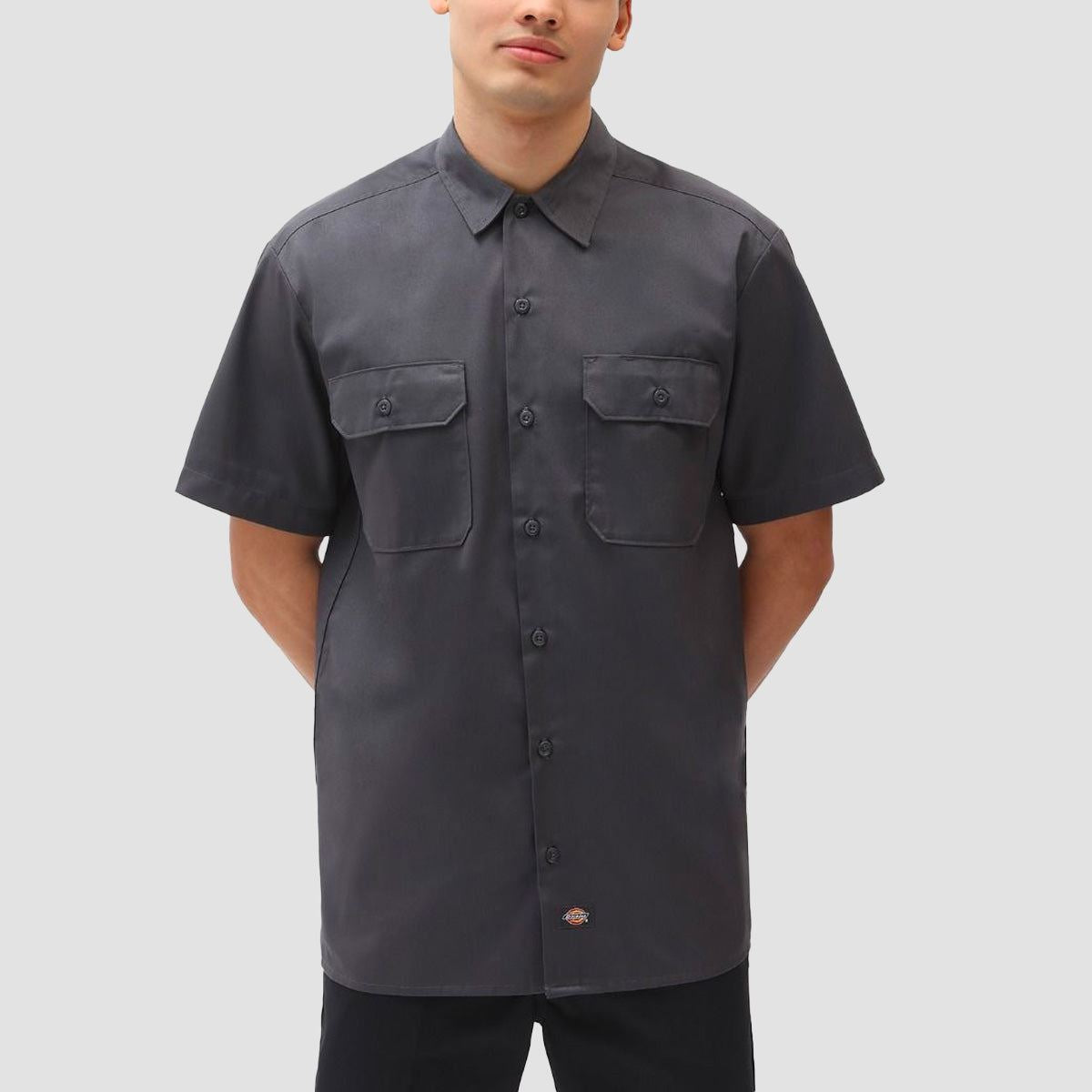 Dickies Work Short Sleeve Shirt Recycled Charcoal Grey