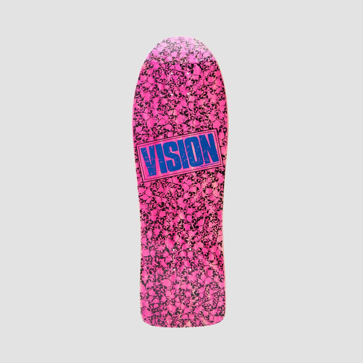 Vision Punk Skull Modern Concave Skateboard Deck Pink/Blue - 10"