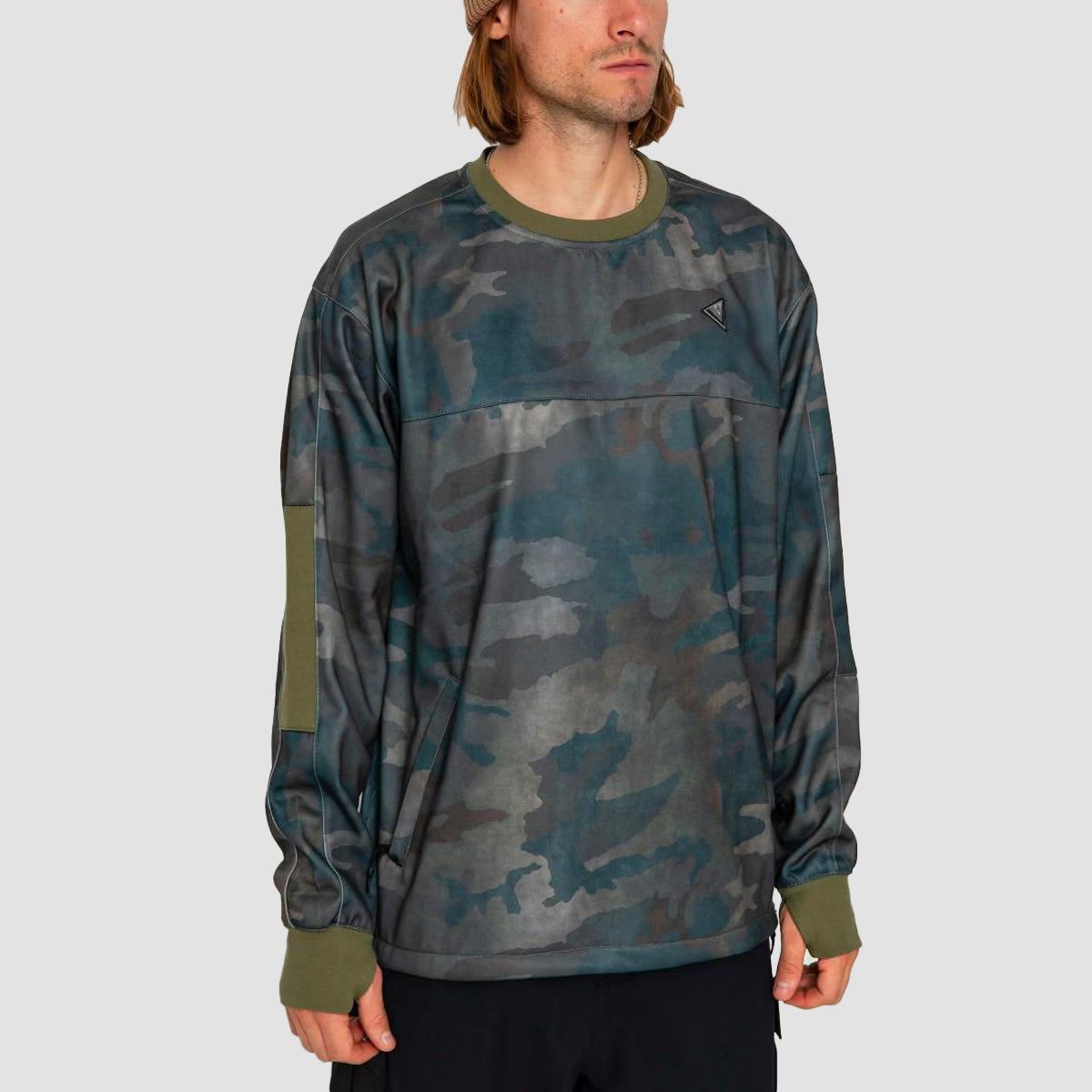 Volcom Hydro Riding Snow Crew Sweat Cloudwash Camo