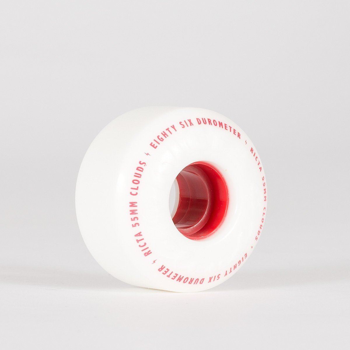 Ricta Clouds 86a Skateboard Wheels White/Red 55mm