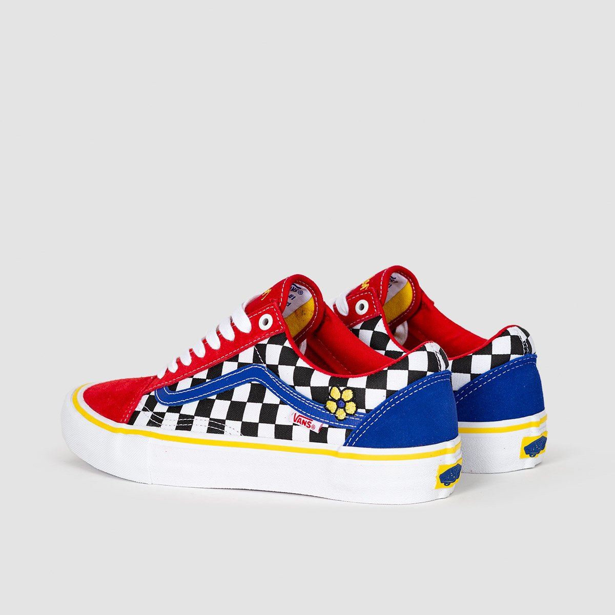 Vans Old Skool Pro Shoes - Brighton Zeuner Red/Checker/Blue