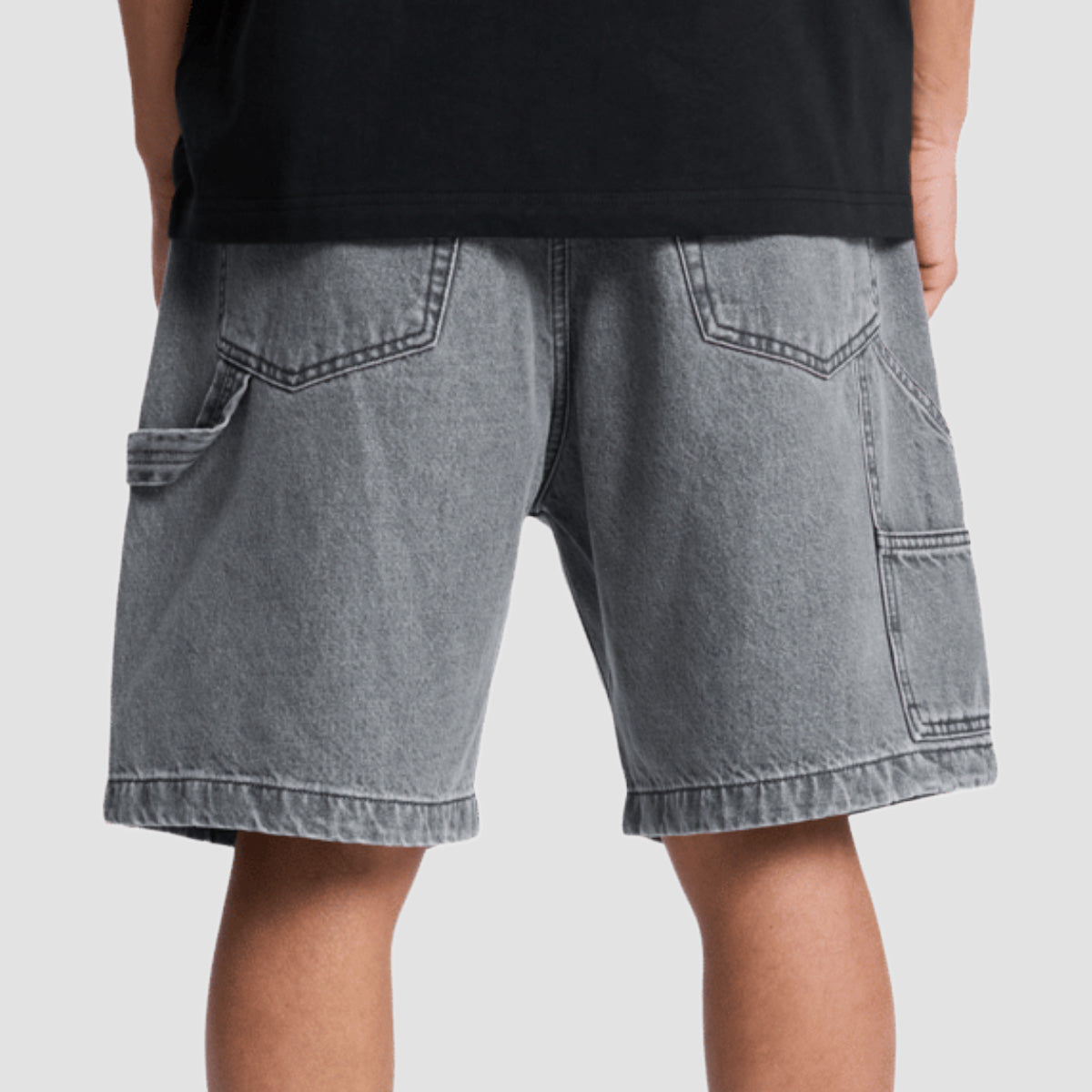 DC Baggy Denim Carpenter Shorts Medium Grey