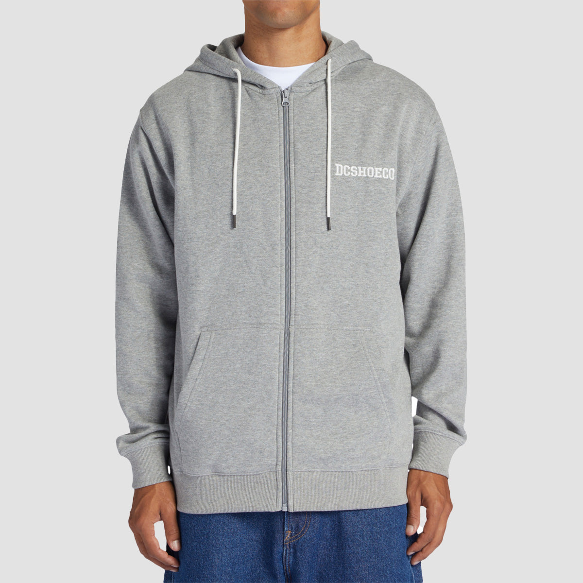 DC Baseline Zip Hoodie Medium Grey Heather