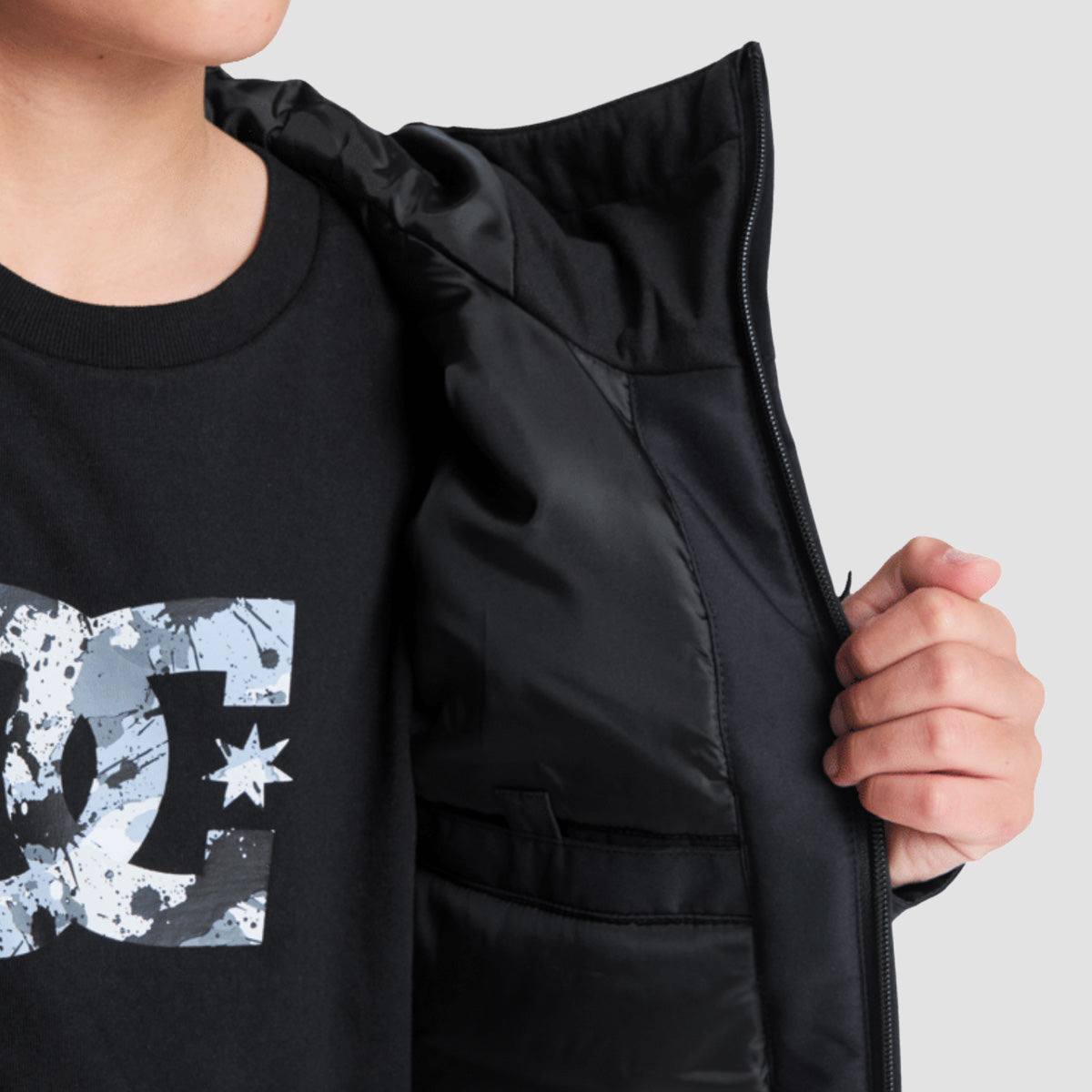 DC Basis 10K Snow Jacket Black/Orange Pop - Kids