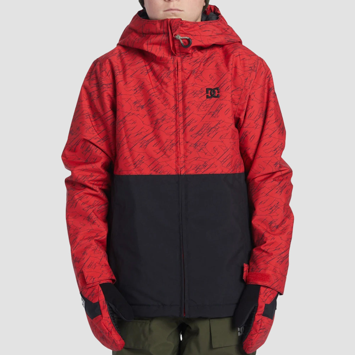 DC Basis Print Snow Jacket Stacked Barbados Cherry - Kids