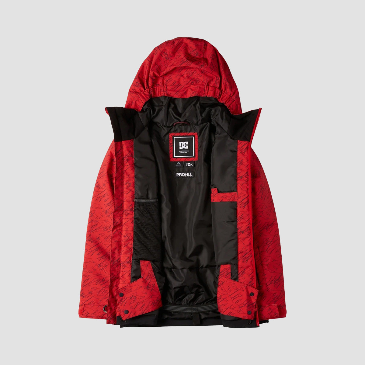 DC Basis Print Snow Jacket Stacked Barbados Cherry - Kids