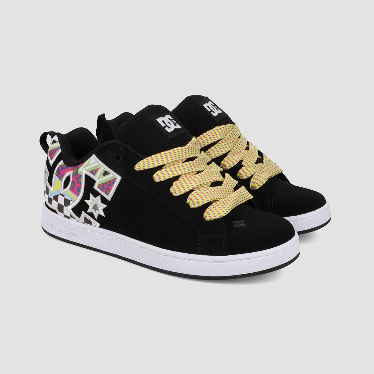 DC Court Graffik Shoes - Black/Multi/White - Womens
