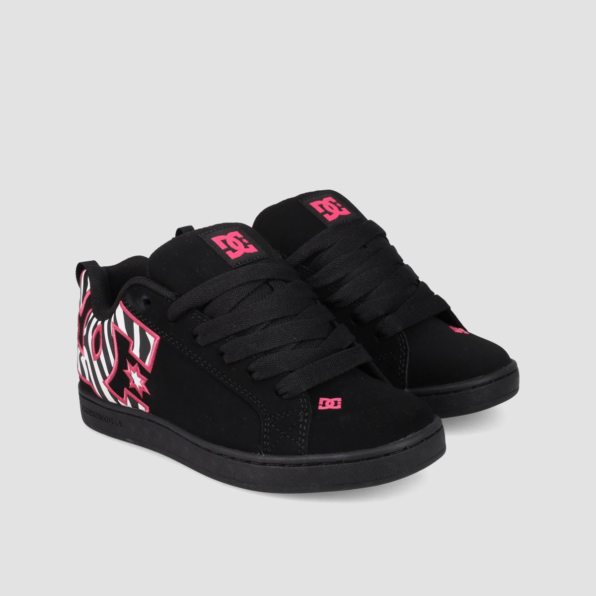 DC Court Graffik Shoes - Black/Pink/Black - Womens