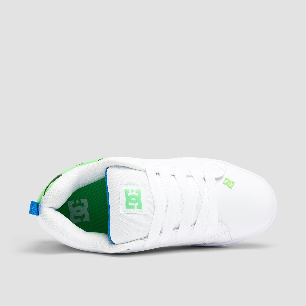 DC Court Graffik Shoes - White/Lime/Turquoise