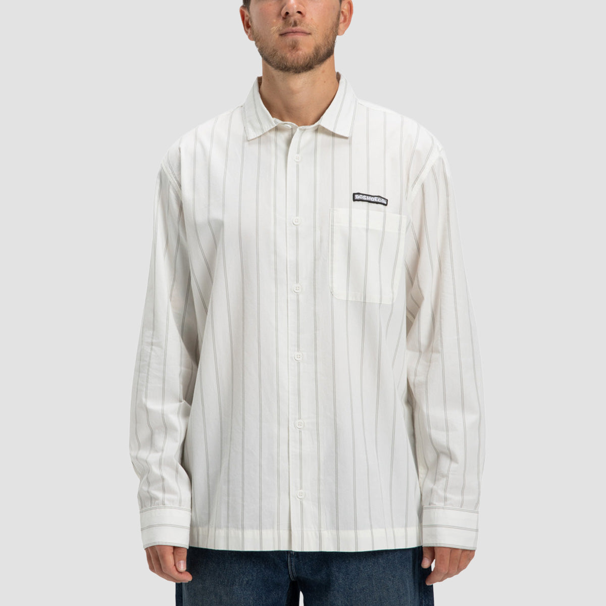 DC Long Lines Longsleeve Shirt Lily White