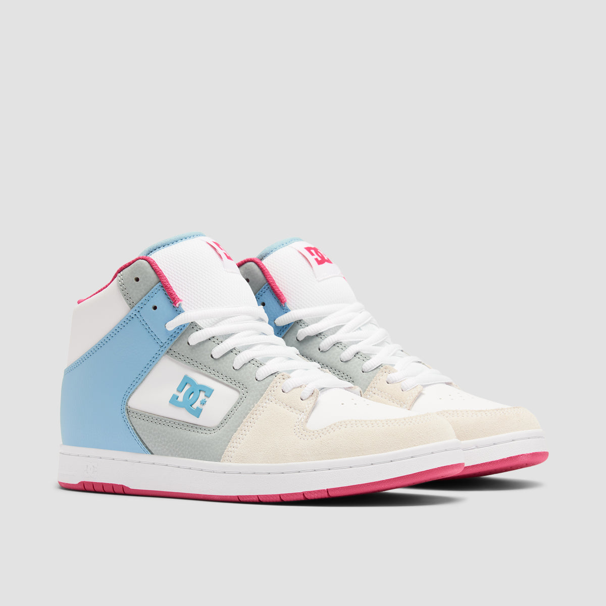 DC Manteca 4 High Top Shoes - Blue/Pink - Womens