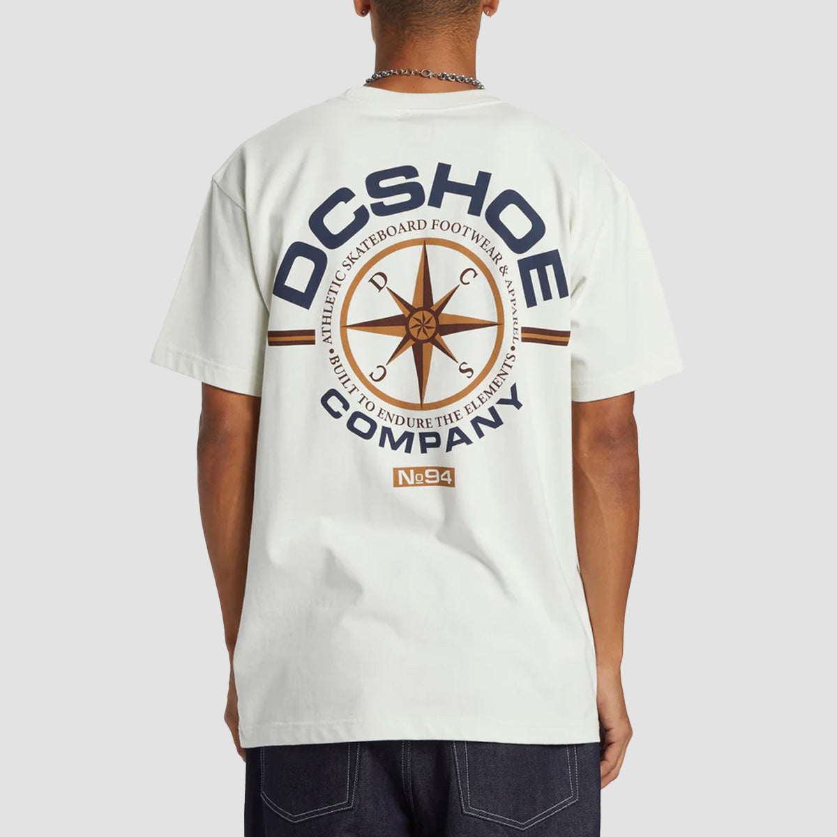 DC No 94 Worker Compass T-Shirt Lily White