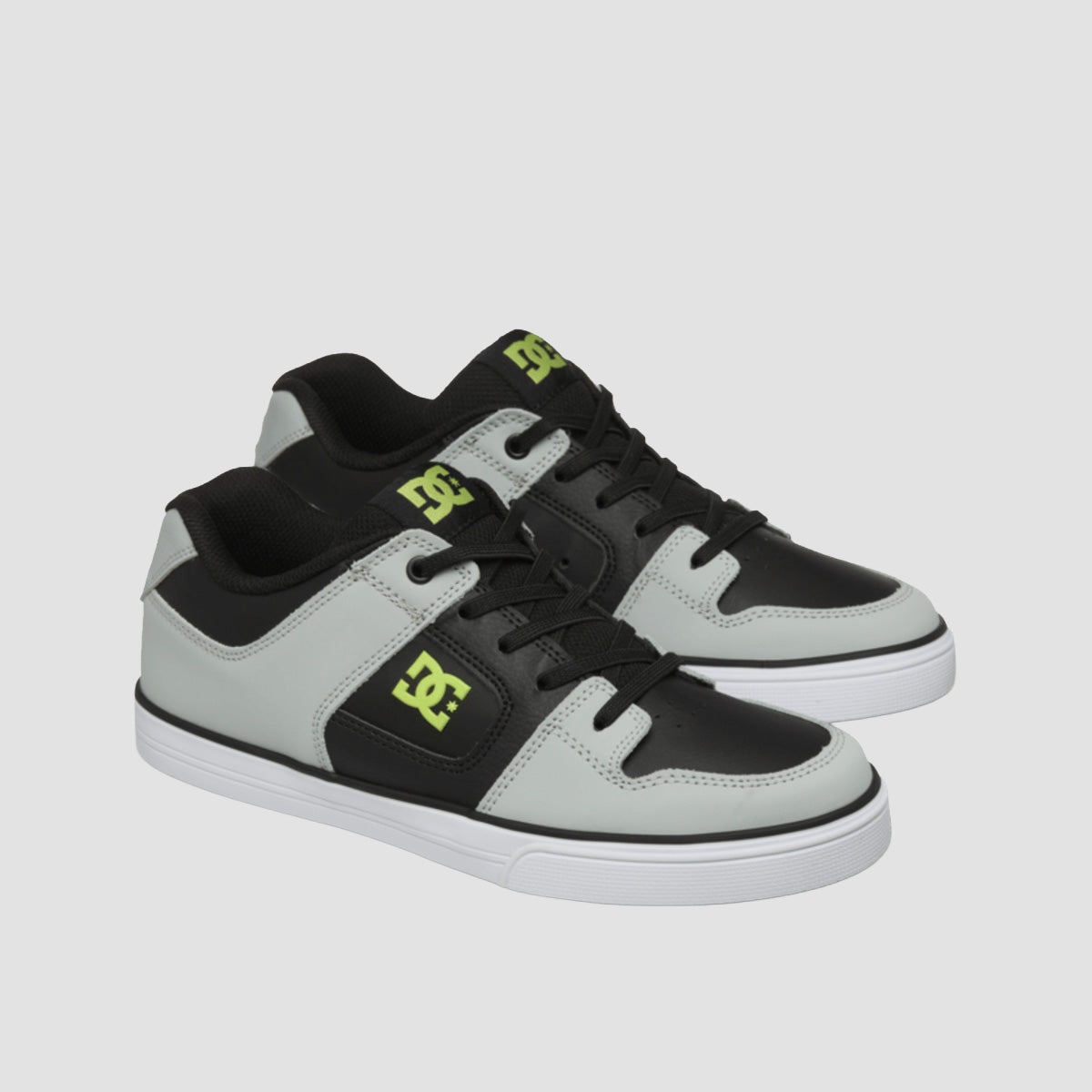 DC Pure Elastic Shoes - Black/Grey/Lime - Kids
