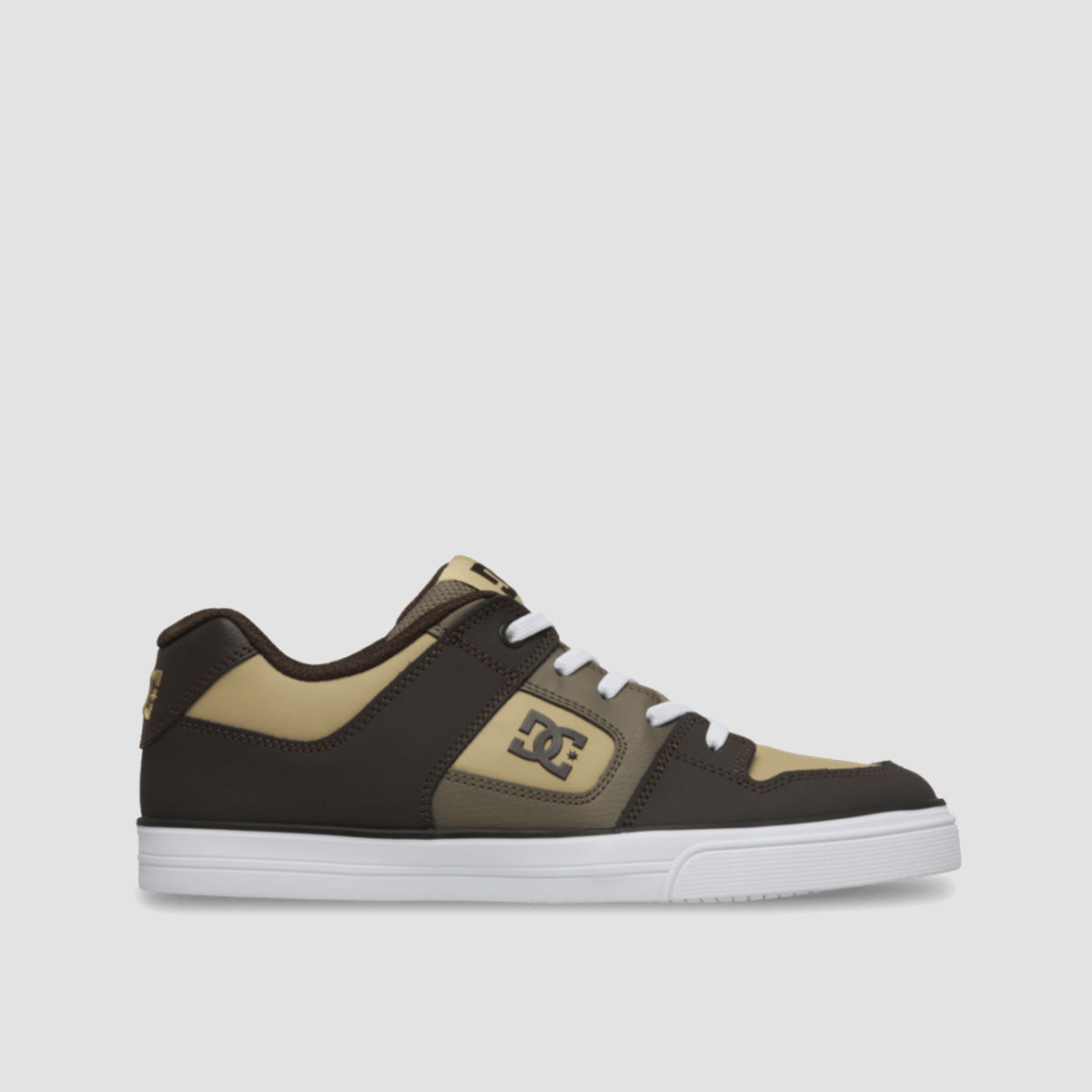 DC Pure Elastic Shoes - Brown/White - Kids