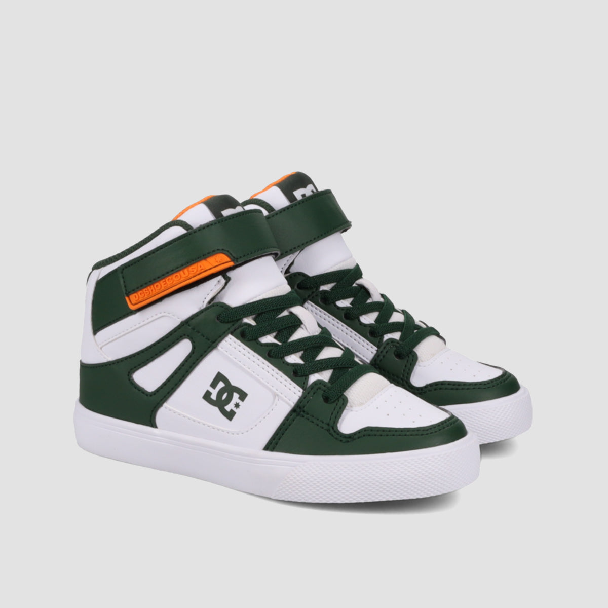 DC Pure High-Top EV SN Shoes - White/Dark/Green - Kids