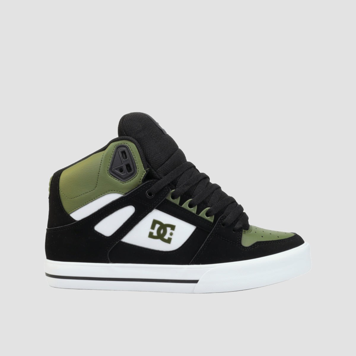 DC Pure High-Top WC Shoes - Black/Olive/White