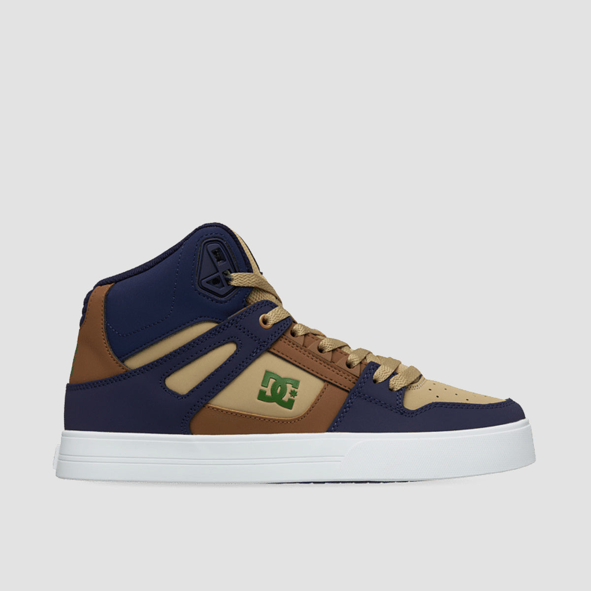 DC Pure High-Top WC Shoes - Navy/Brown/Tan