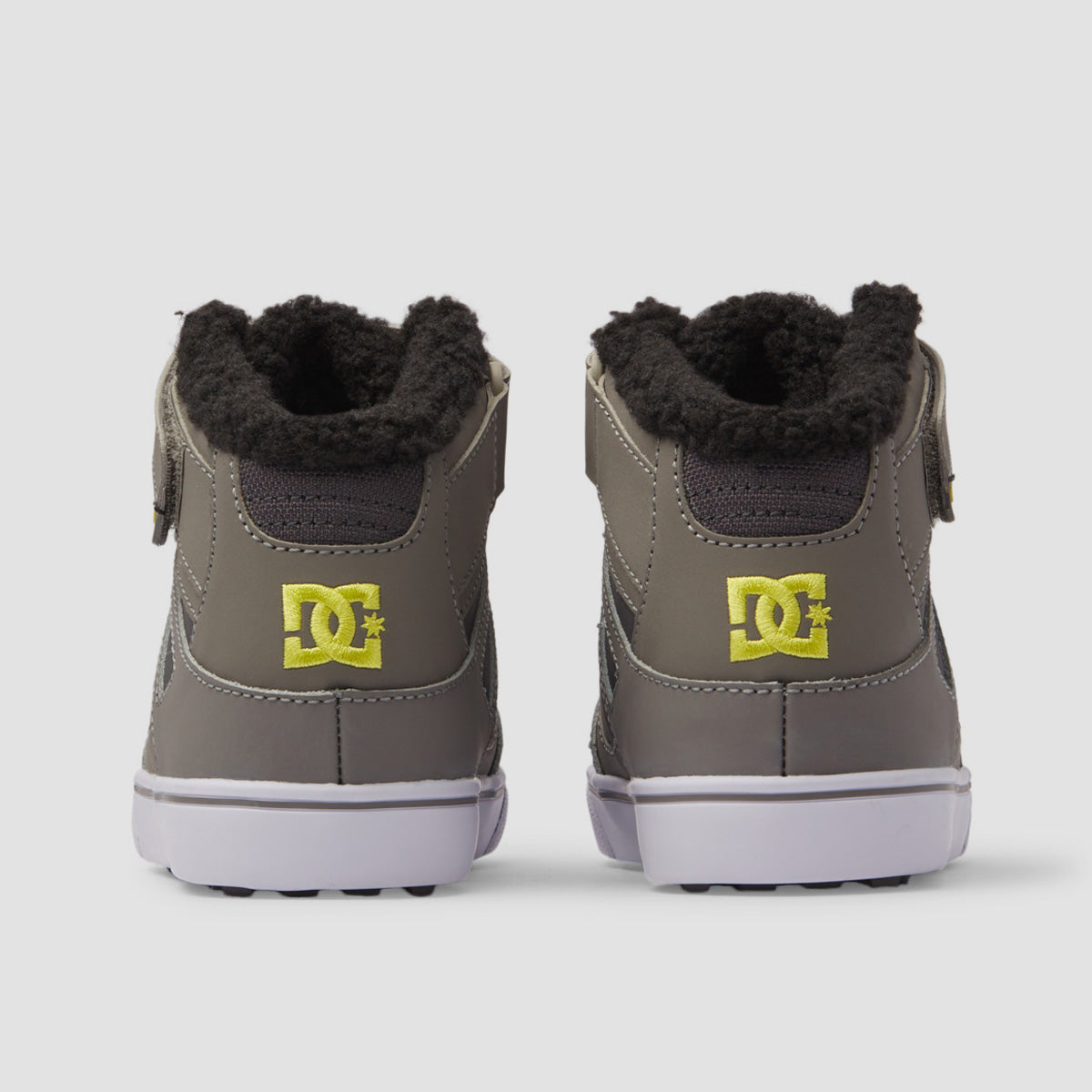 DC Pure HT WNT EV High Top Shoes - Grey/Grey/Green - Kids