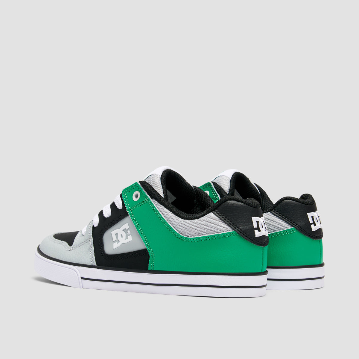 DC Pure Shoes - Black/Kelly Green - Kids