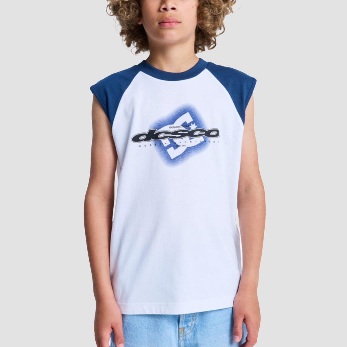 DC Raglan Tank Vest White - Kids