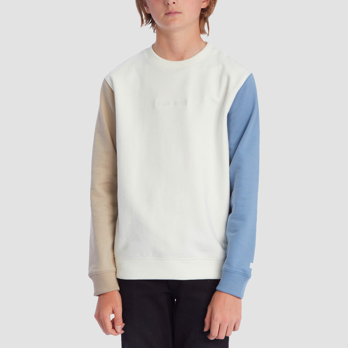 DC Riot 2 Crew Sweat Lily White Colour Block - Kids