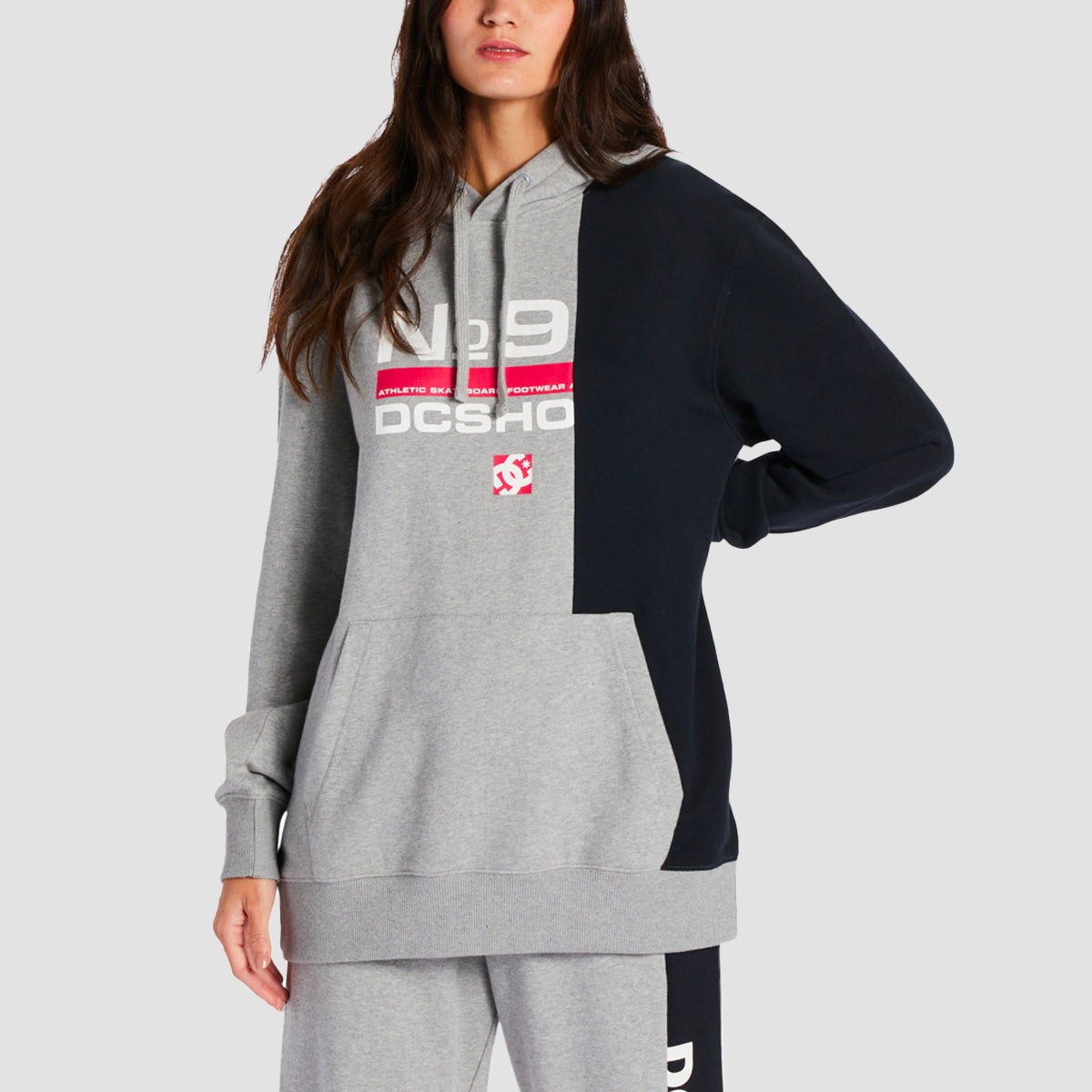 DC Shift Pullover Hoodie Heather Grey/Black - Womens