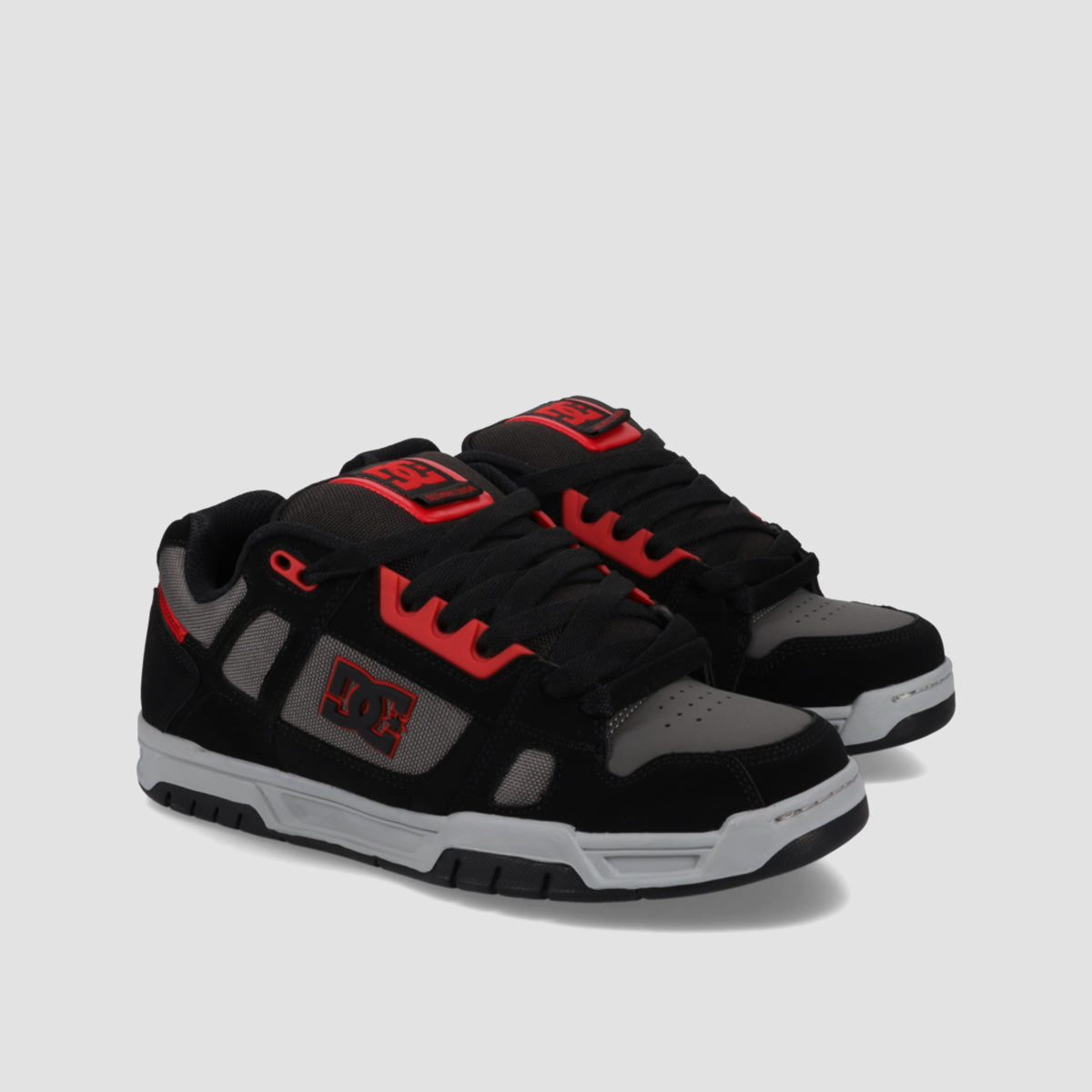 DC Stag Shoes - Black/Black/Red