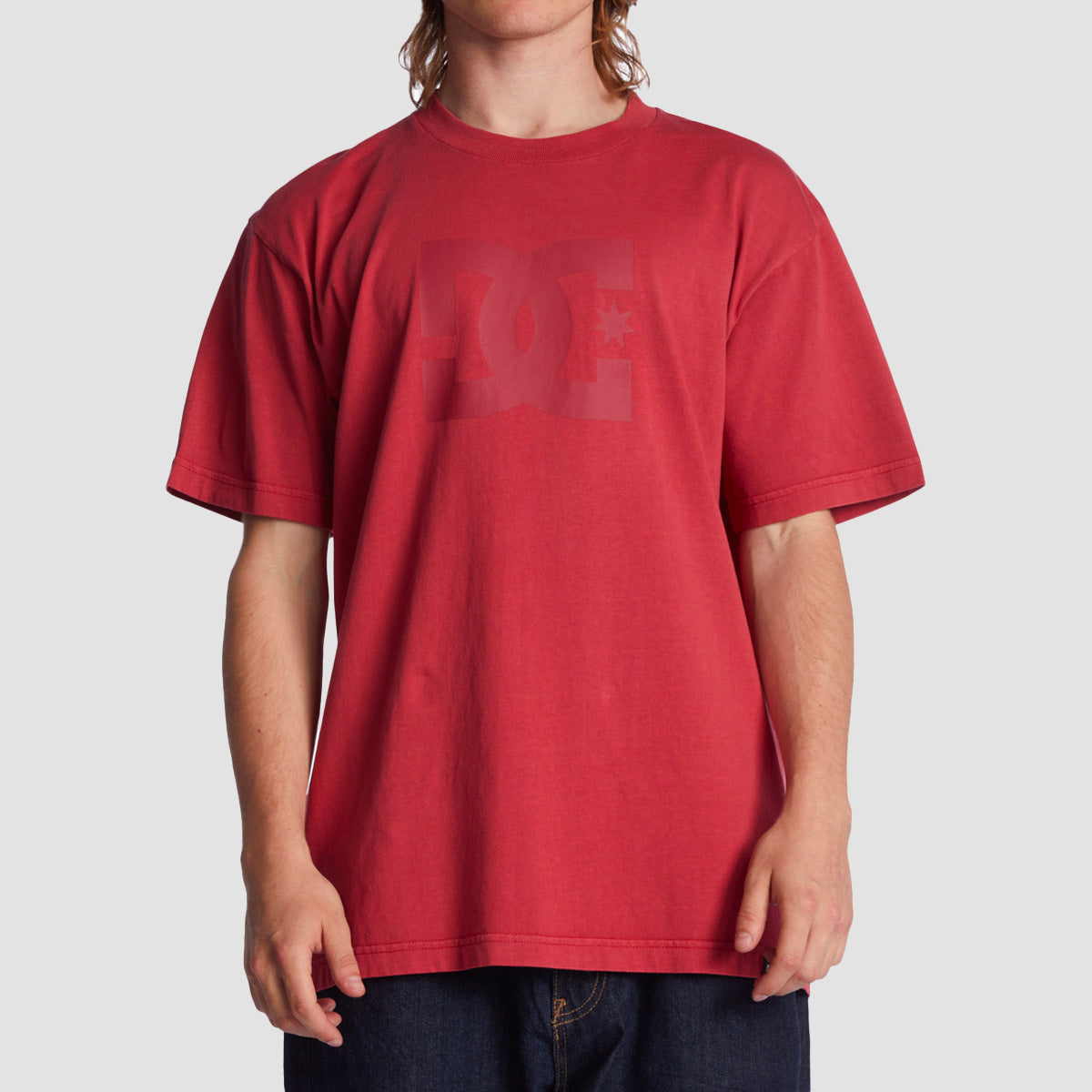 DC Star Pigment T-Shirt Earth Red Enzyme Wash