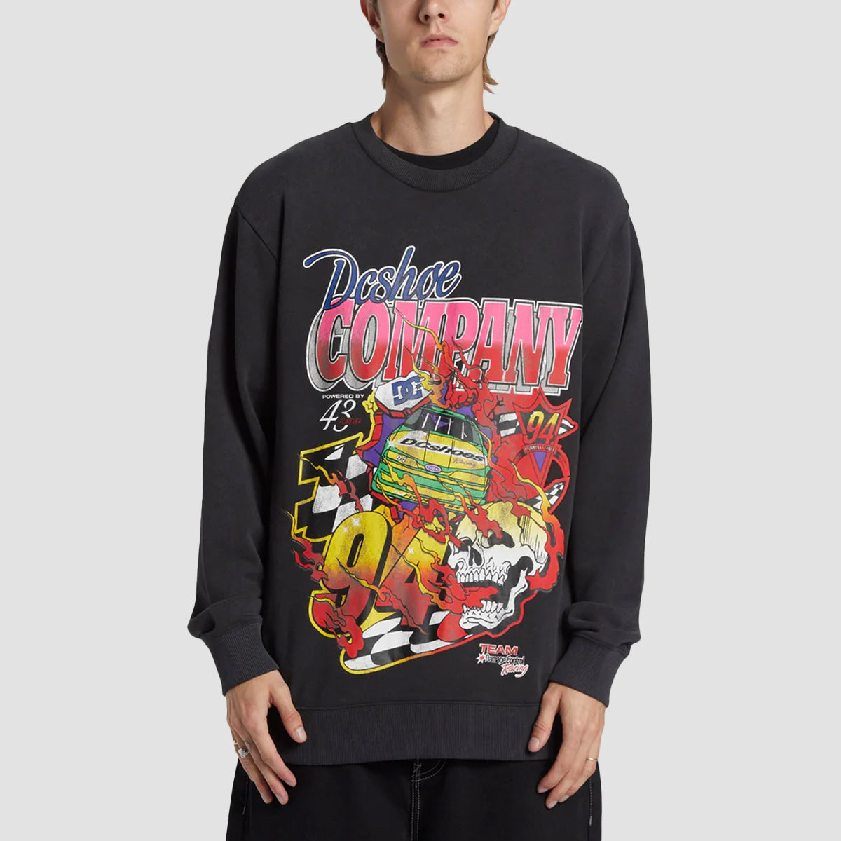 DC Throwback 94 Crew Sweatshirt Black Acid