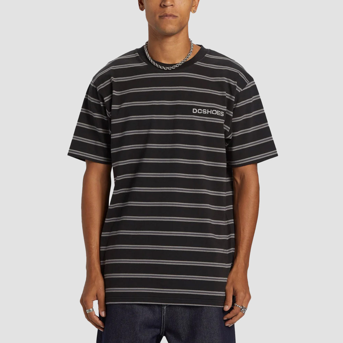 DC Upstate T-Shirt Black Upstate Stripe