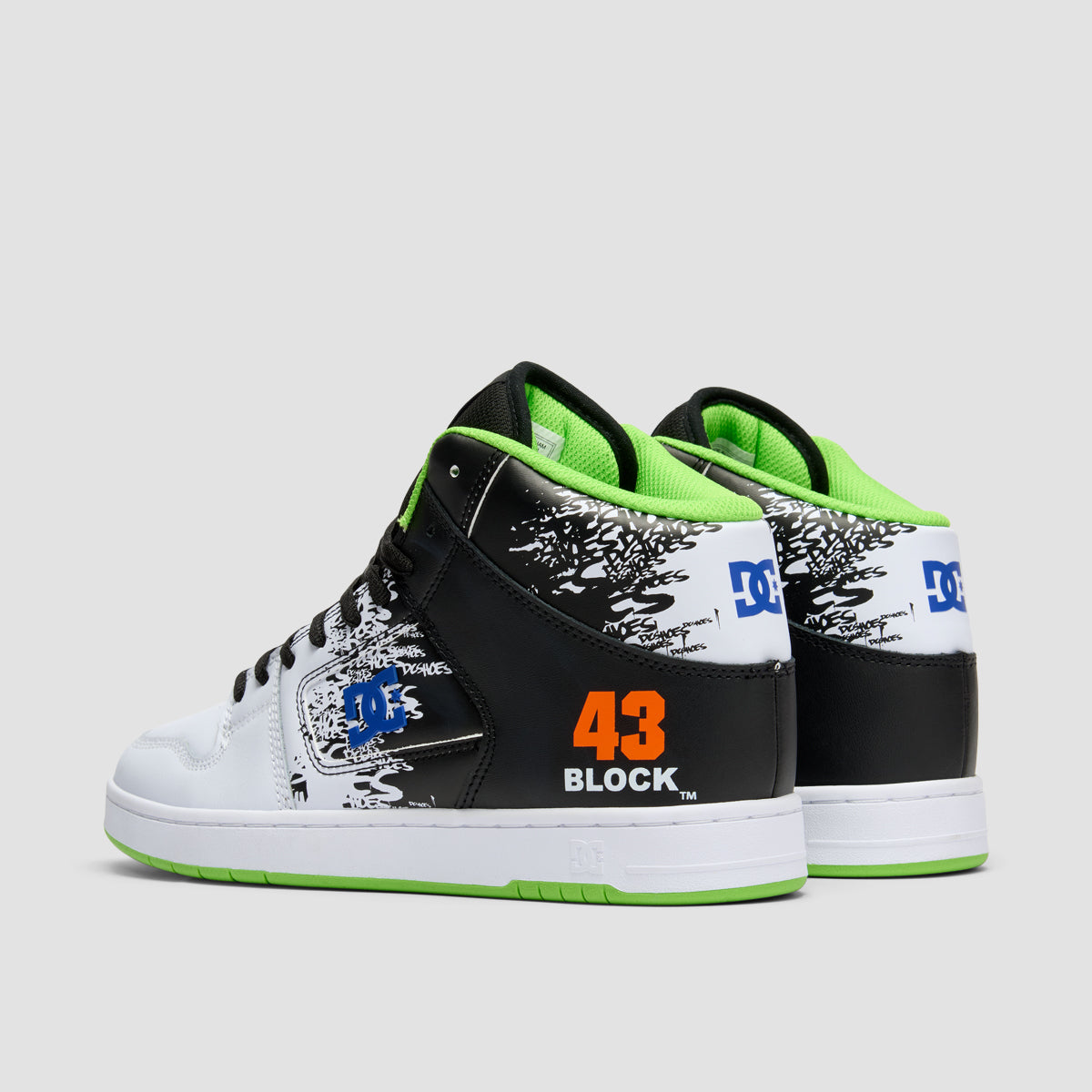 DC X Ken Block 43 Manteca 4 Hi Top Shoes - Black/White/Black