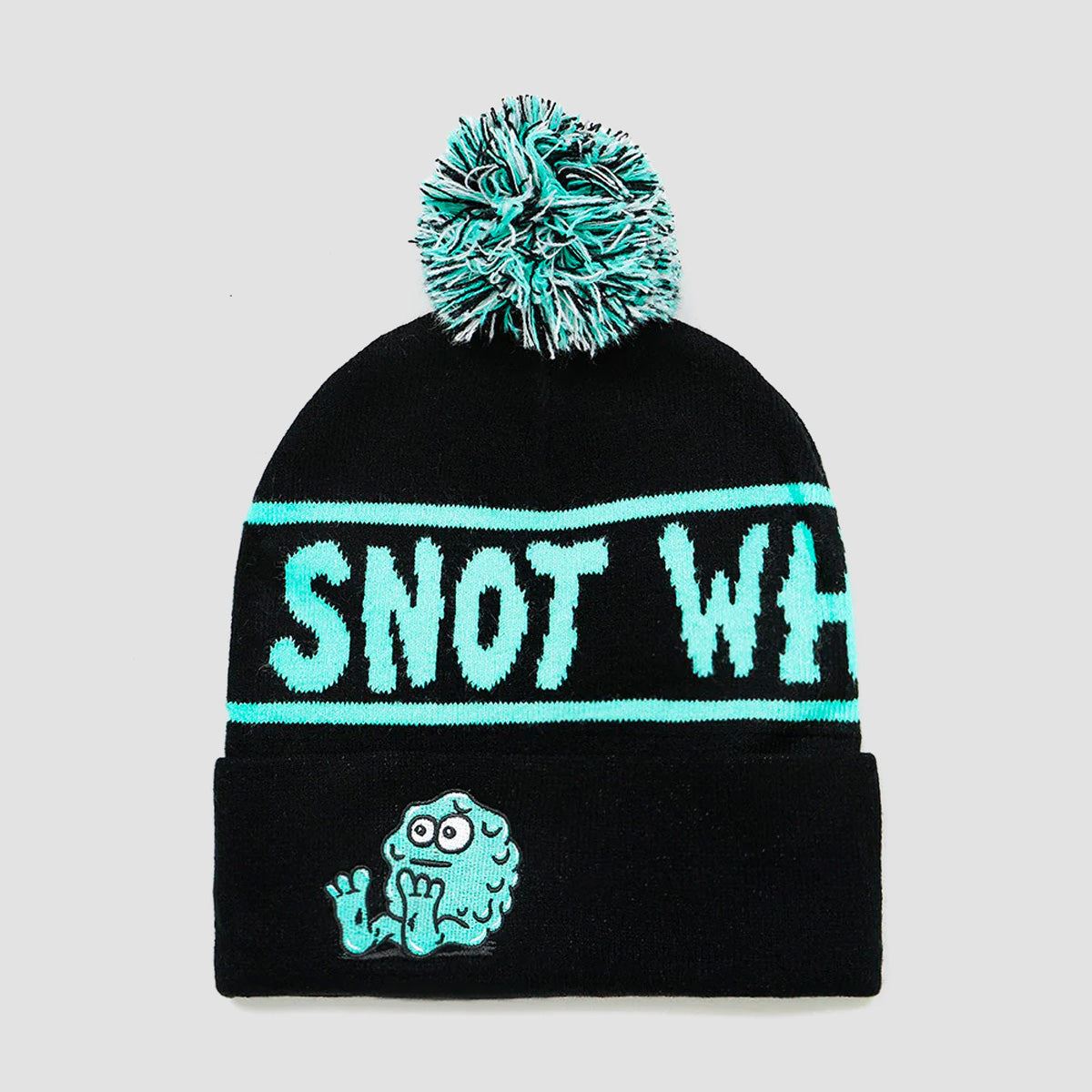 Snot Booger Bobble Beanie Black/Teal