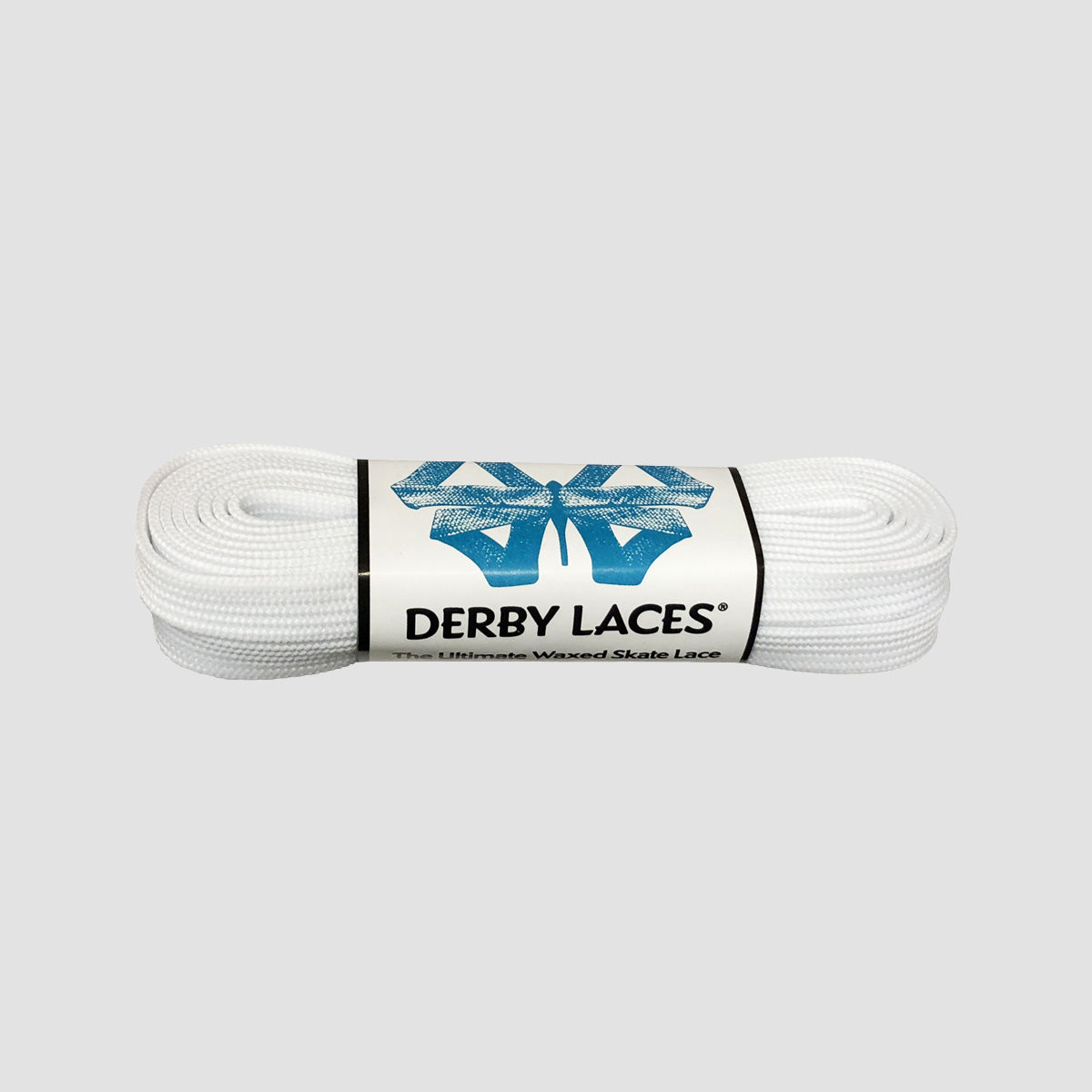 Derby Laces ORIGIN 10mm 274cm Waxed Boot/Skate Laces Solid White