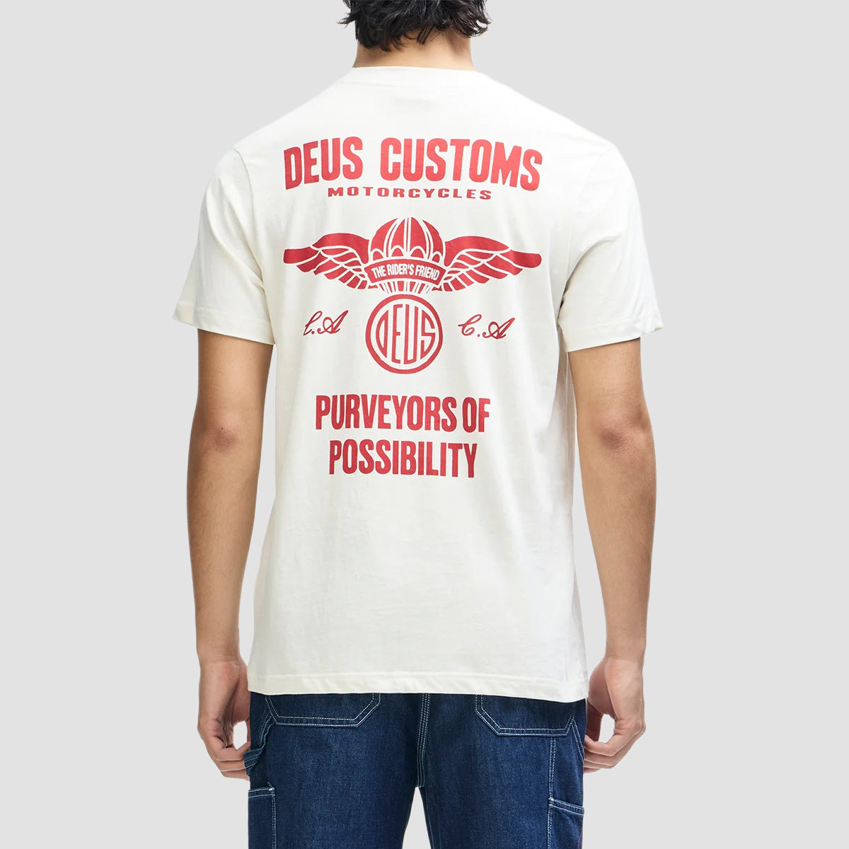 Deus Cutaway T-Shirt Vintage White