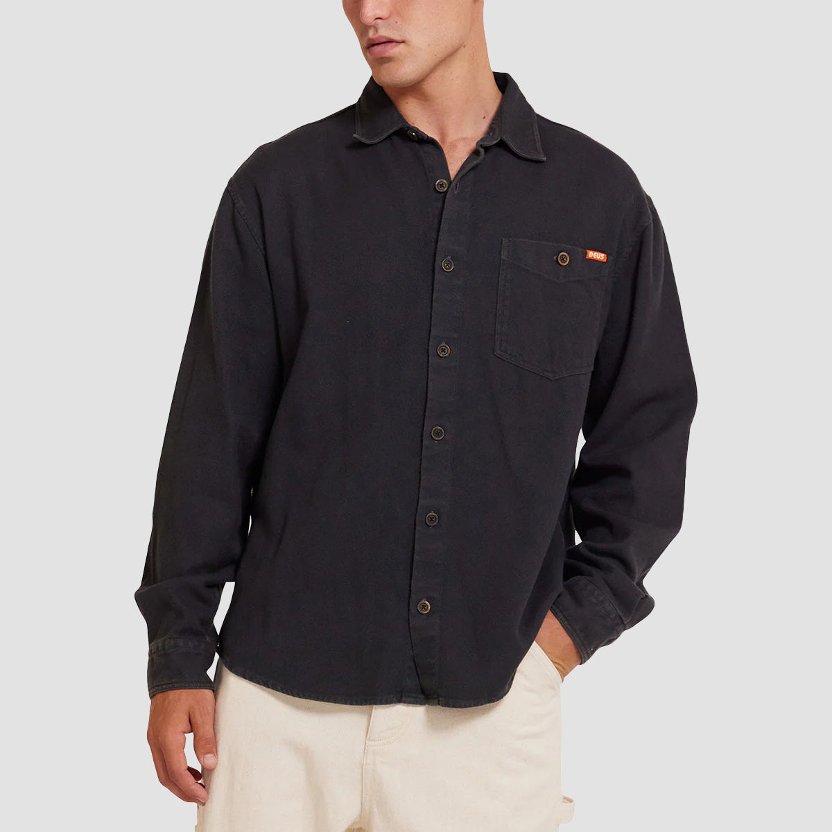 Deus Keon Longsleeve Shirt Anthracite