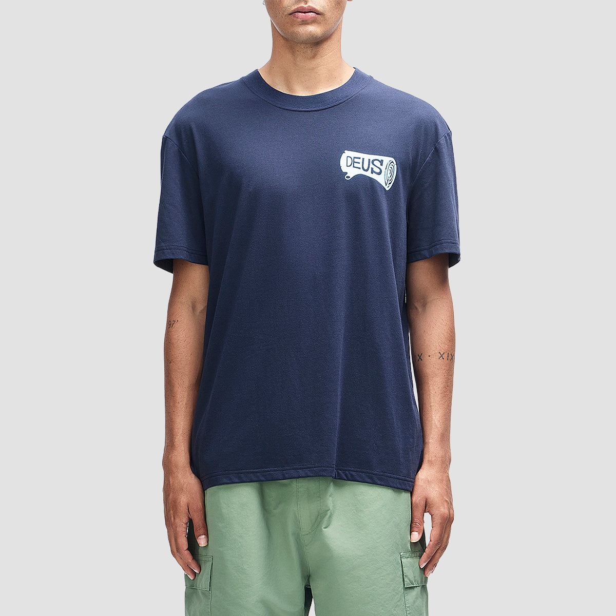 Deus Log T-Shirt Mechanic Blue