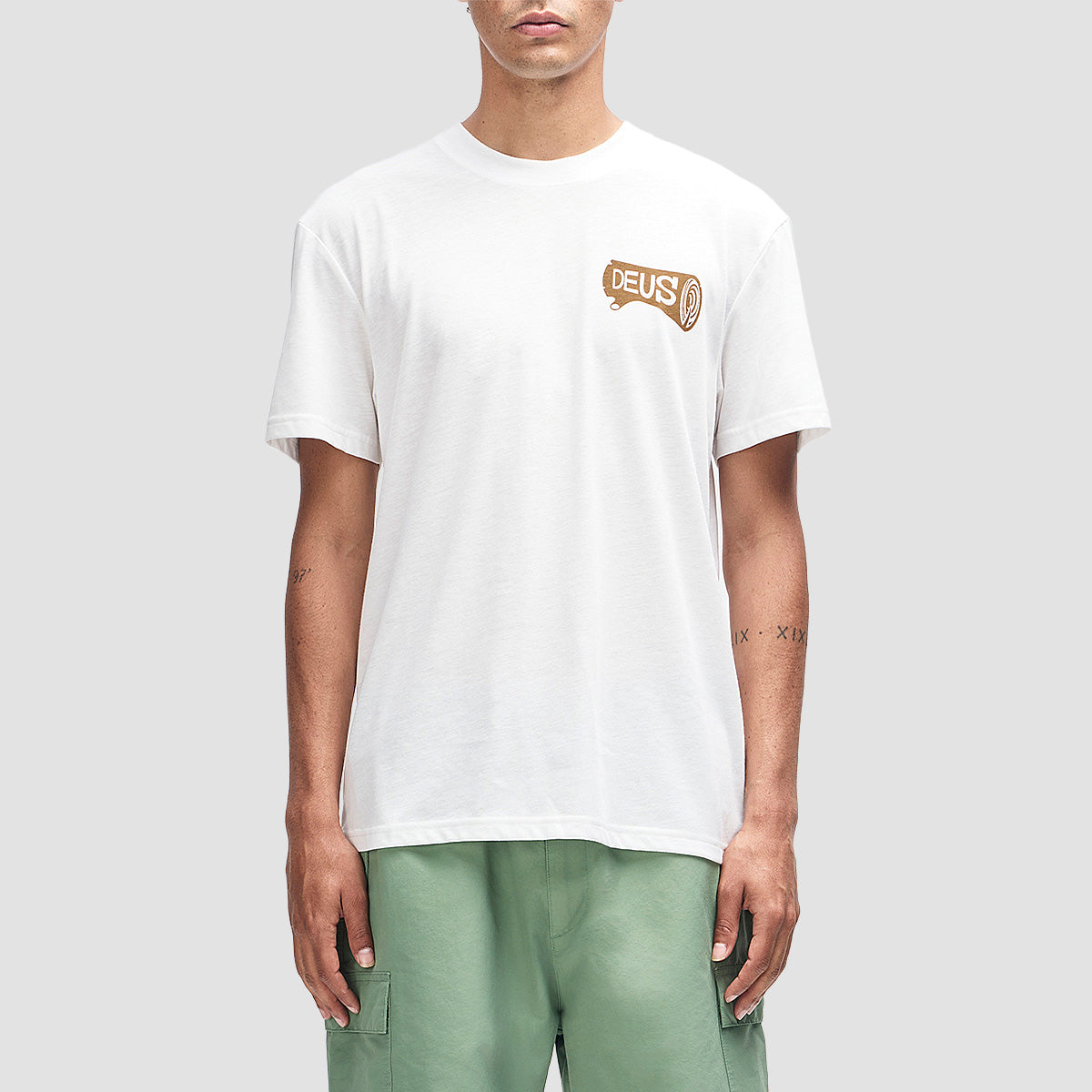 Deus Log T-Shirt Vintage White