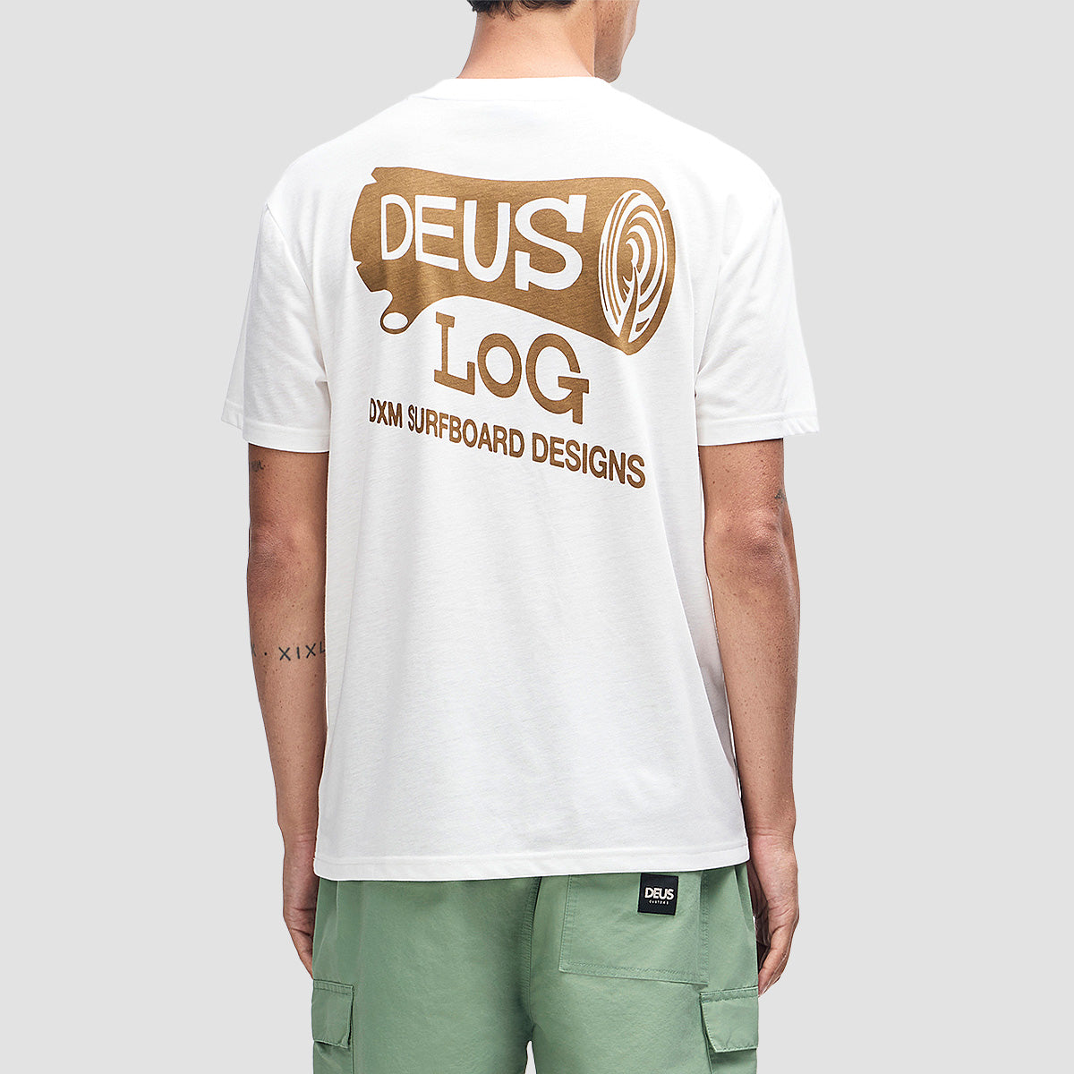 Deus Log T-Shirt Vintage White