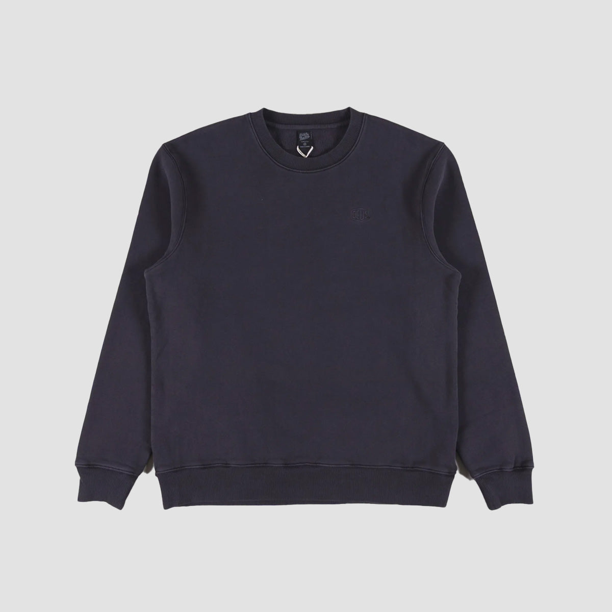 Deus Shield Garment Dyed Crew Sweatshirt Black