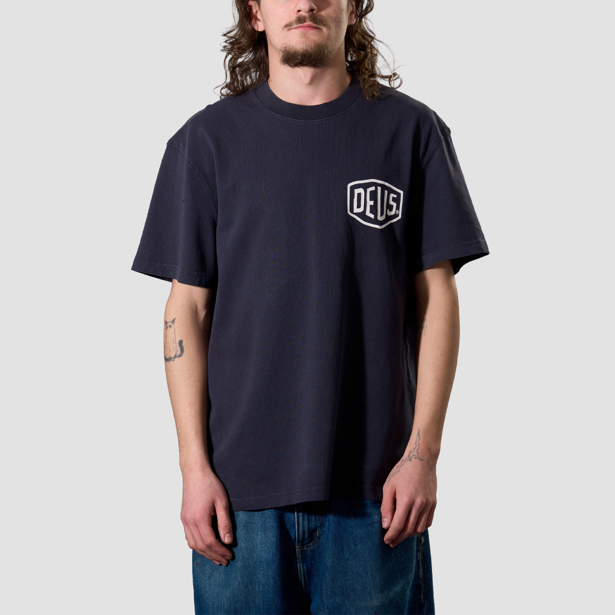 Deus Shield Garment Dyed T-Shirt Black